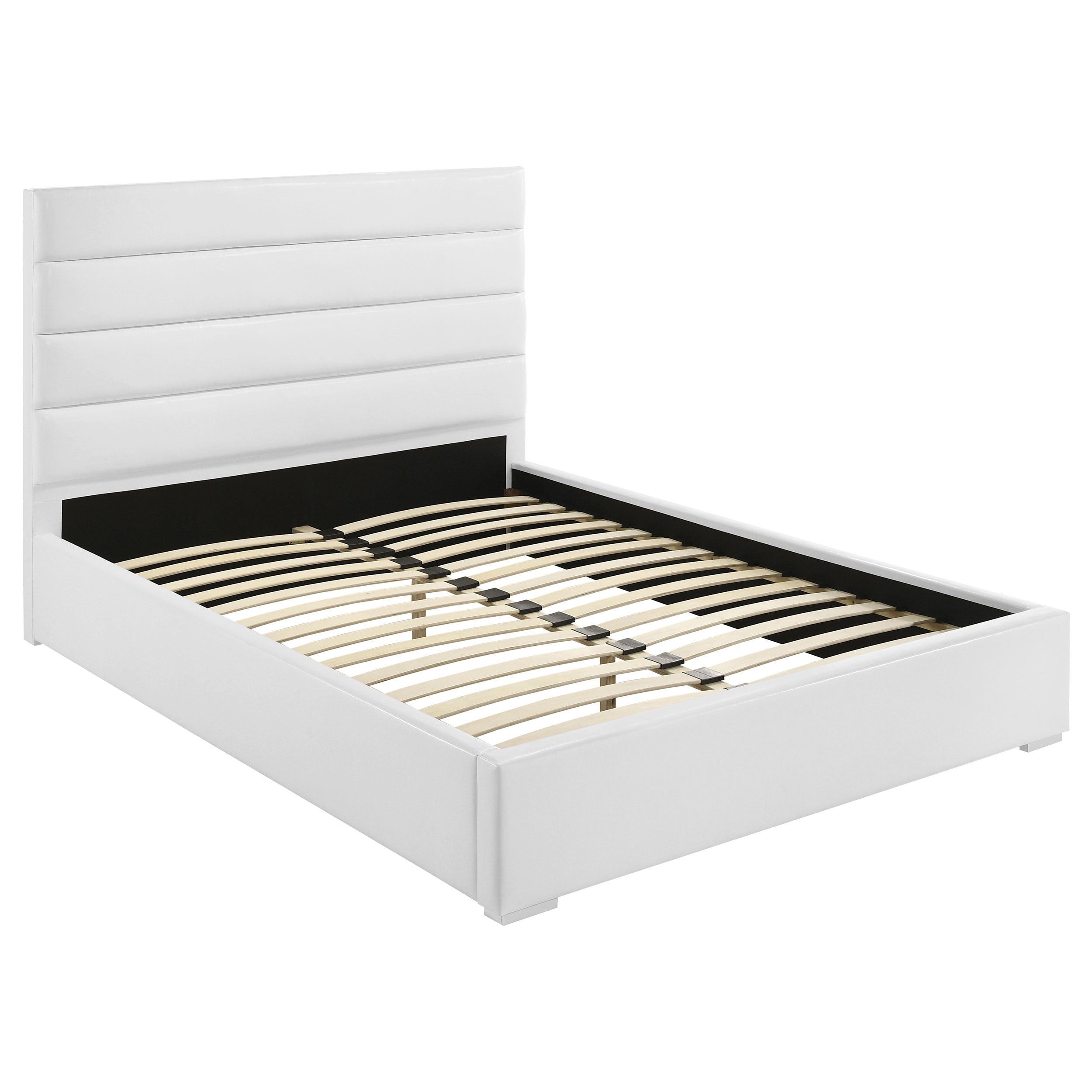 Dar Furniture - Coaster - Felicity 53-inch Upholstered Queen Platform Bed White - 203511Q