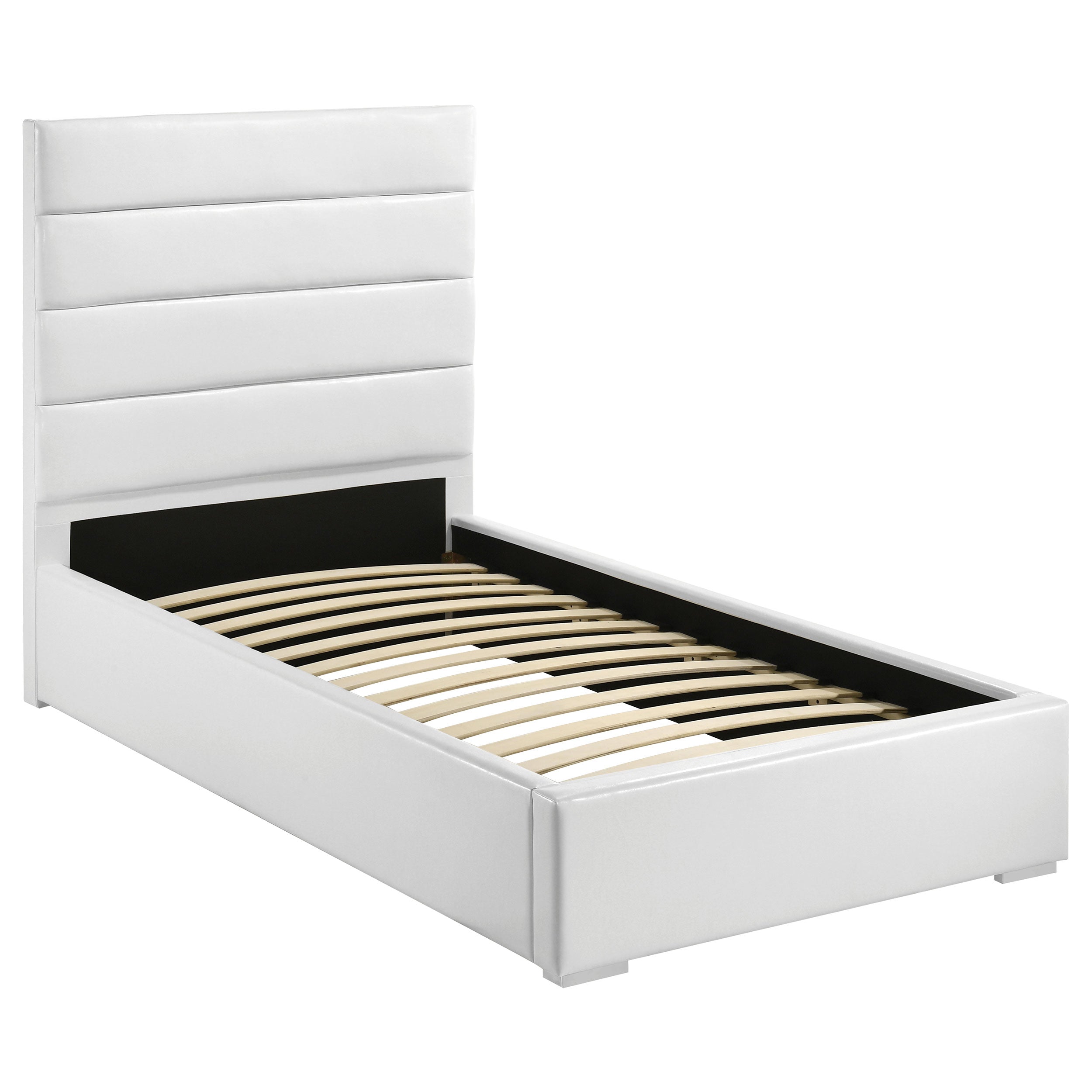 Dar Furniture - Coaster - Felicity 53-inch Upholstered Twin Platform Bed White - 203511T