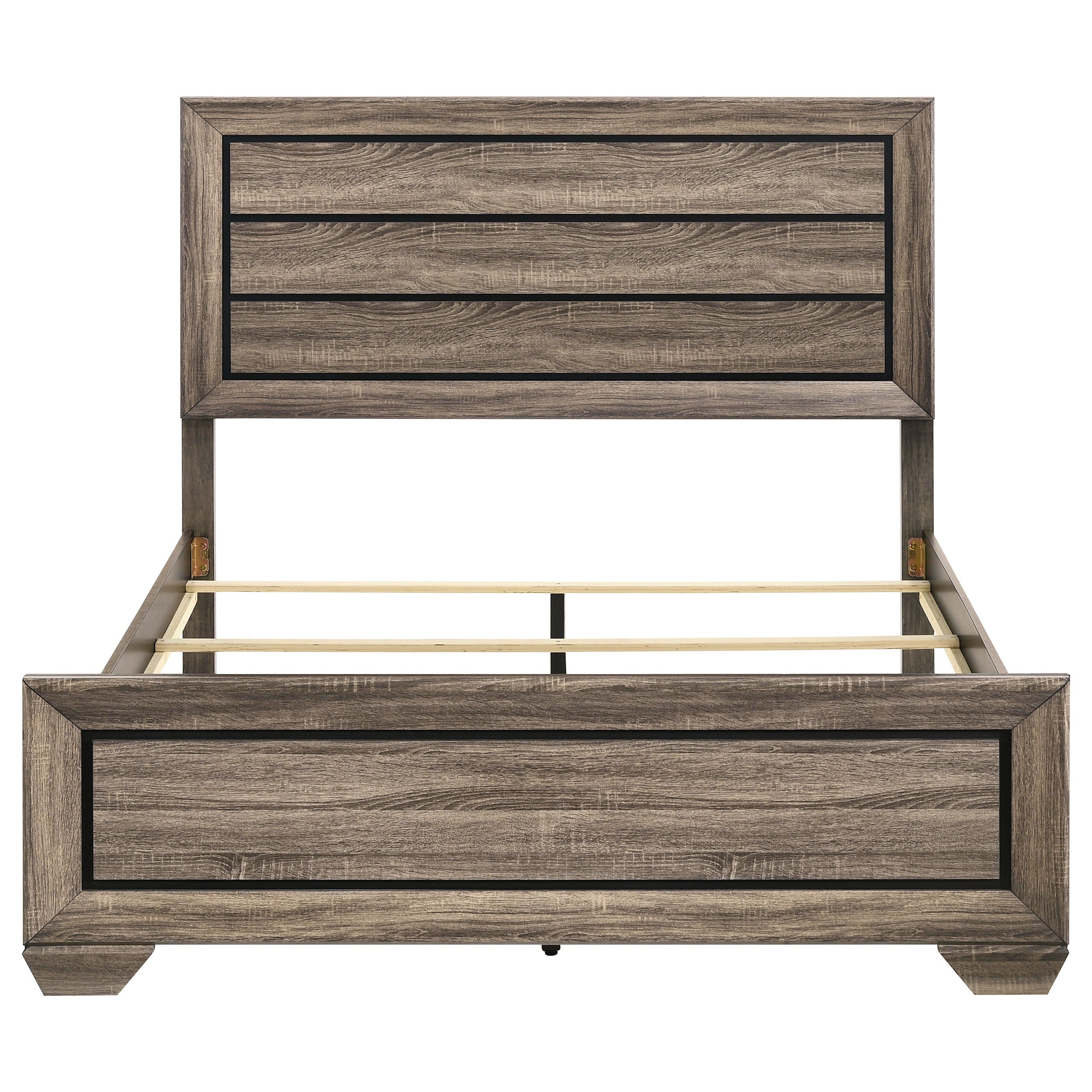 Kauffman Wood Queen Panel Bed Washed Taupe