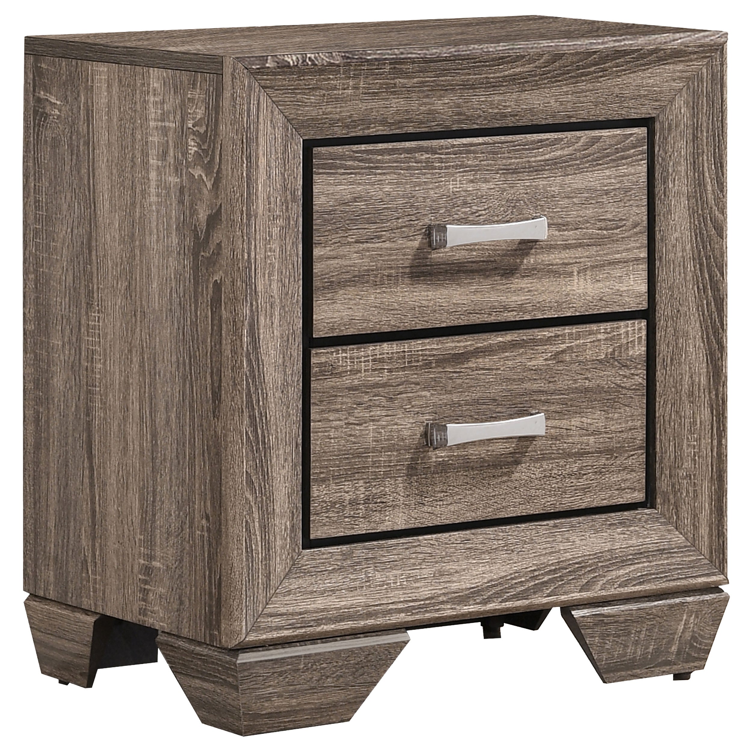 Dar Furniture - Coaster - Kauffman 2-drawer Nightstand Washed Taupe - 204192