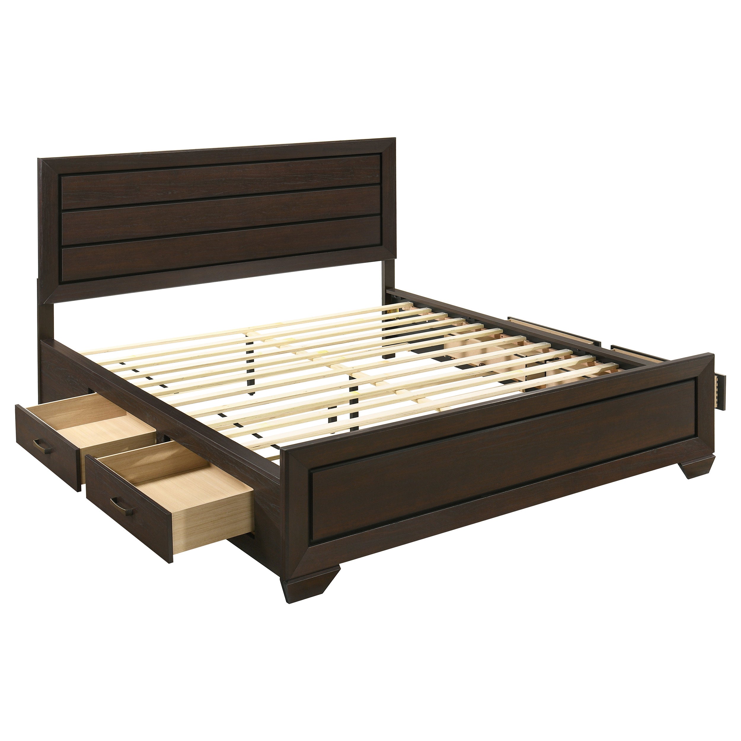 Dar Furniture - Coaster - Kauffman Wood California King Storage Panel Bed Dark Cocoa - 204390KW