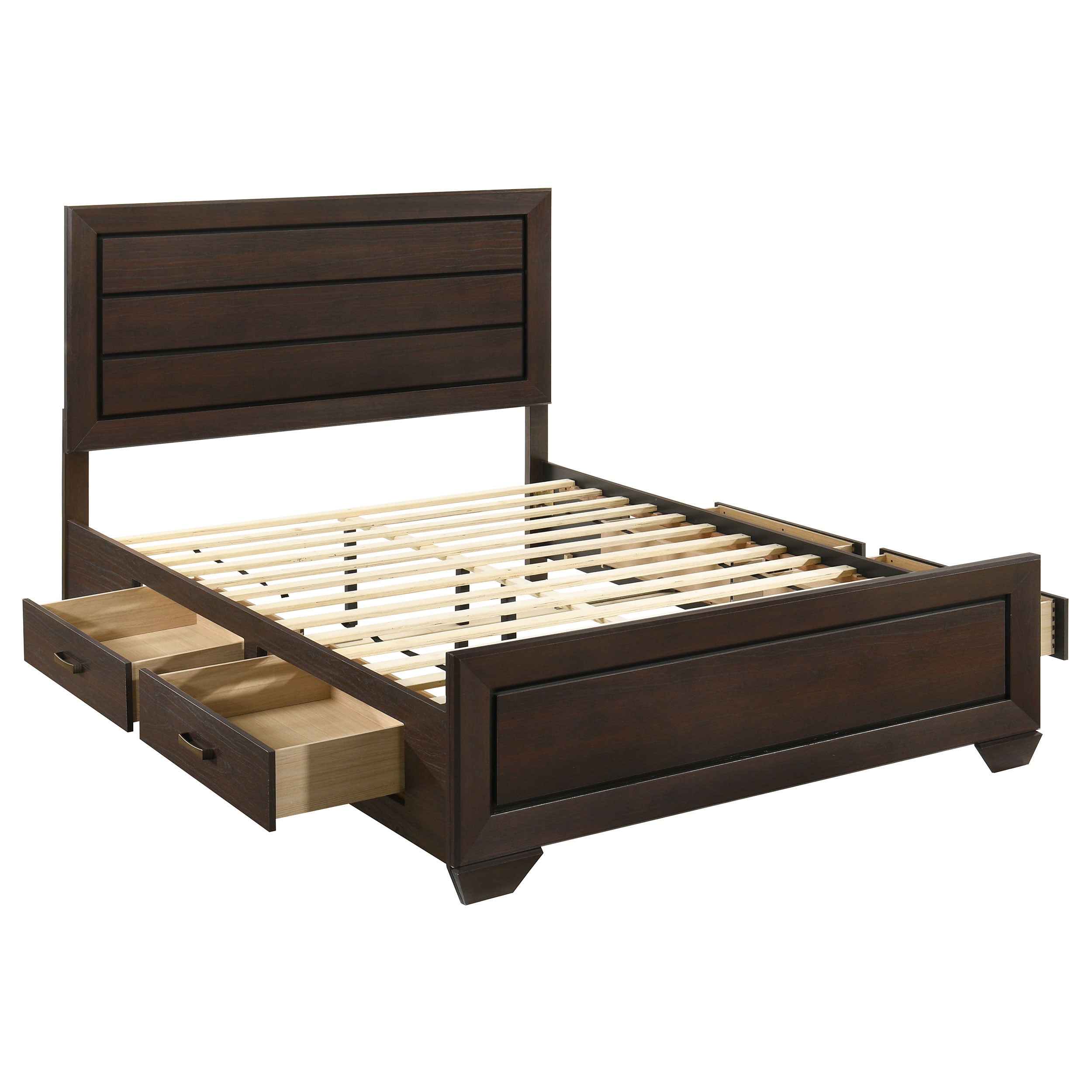 Dar Furniture - Coaster - Kauffman Wood Queen Storage Panel Bed Dark Cocoa - 204390Q
