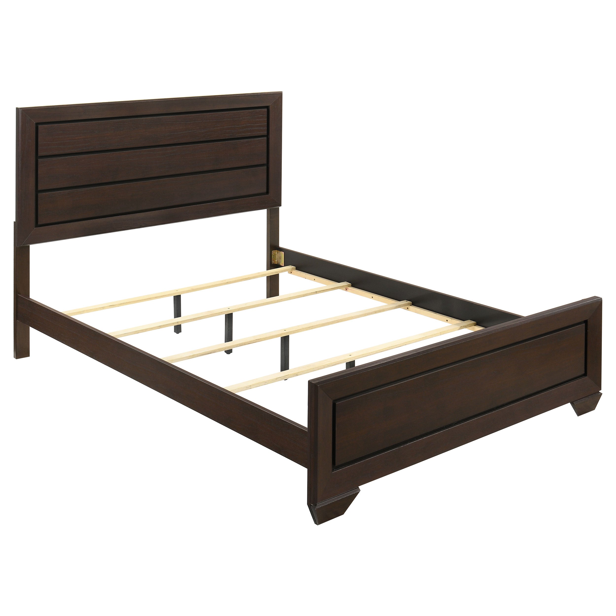 Dar Furniture - Coaster - Kauffman Wood Queen Panel Bed Dark Cocoa - 204391Q