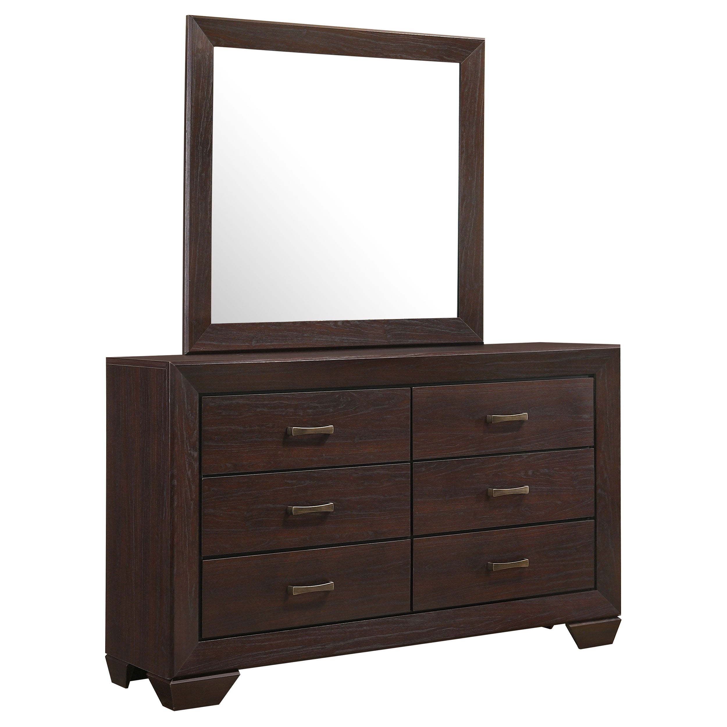 Dar Furniture - Coaster - Kauffman 6-drawer Dresser with Mirror Dark Cocoa - 204393M