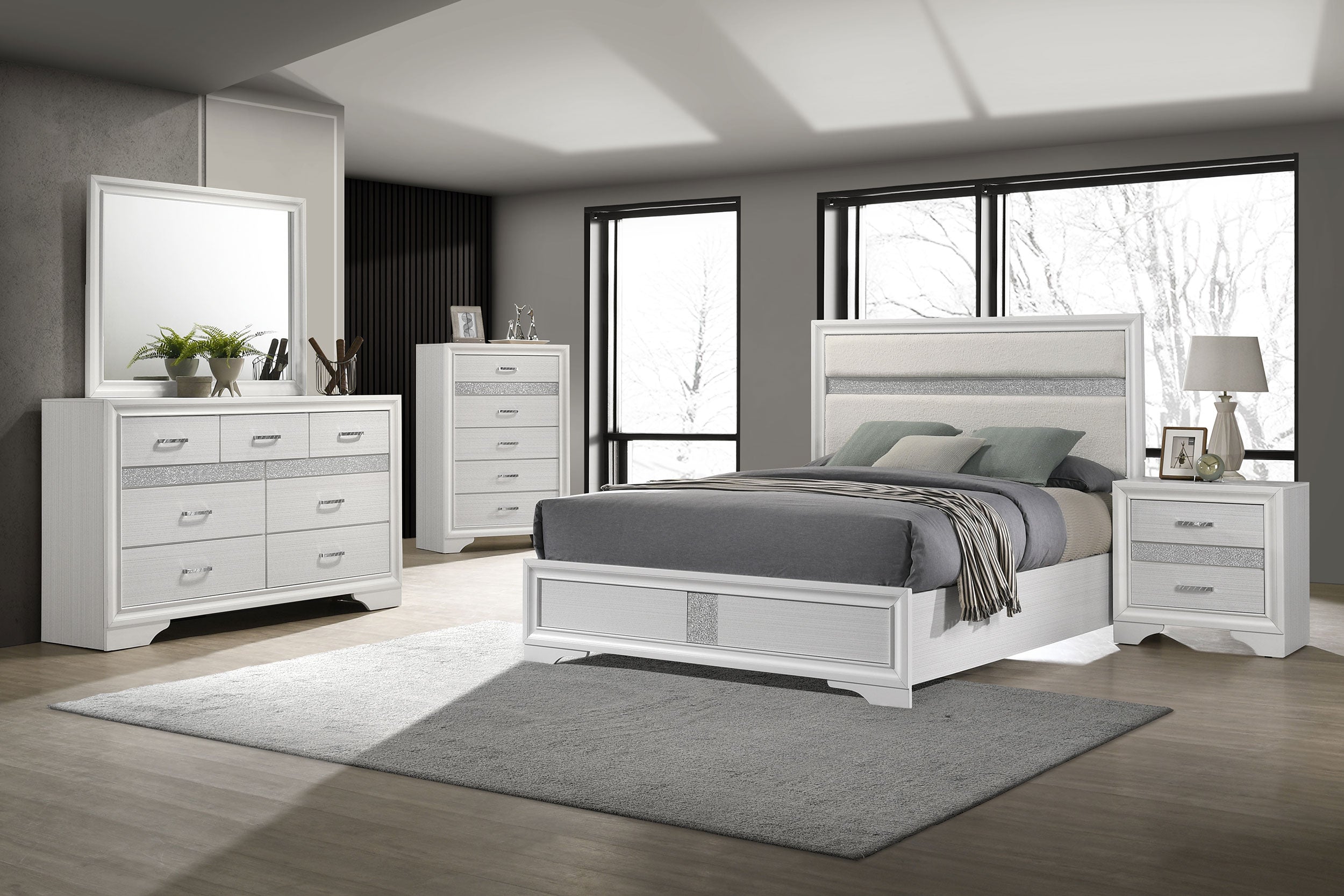 Dar Furniture - Coaster - Miranda 5-piece Full Bedroom Set White - 205110F-S5