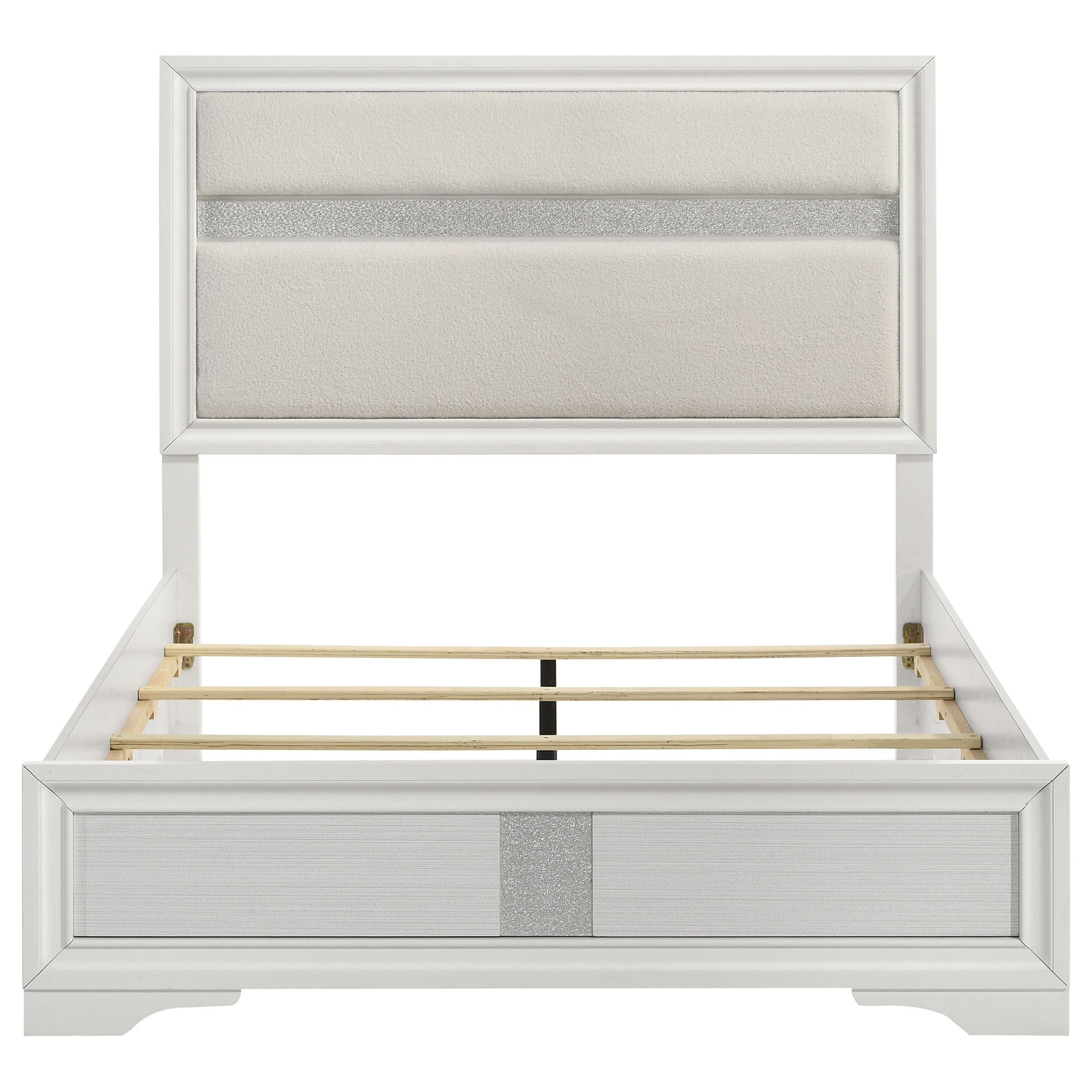 Miranda 54-inch Upholstered Full Panel Bed White