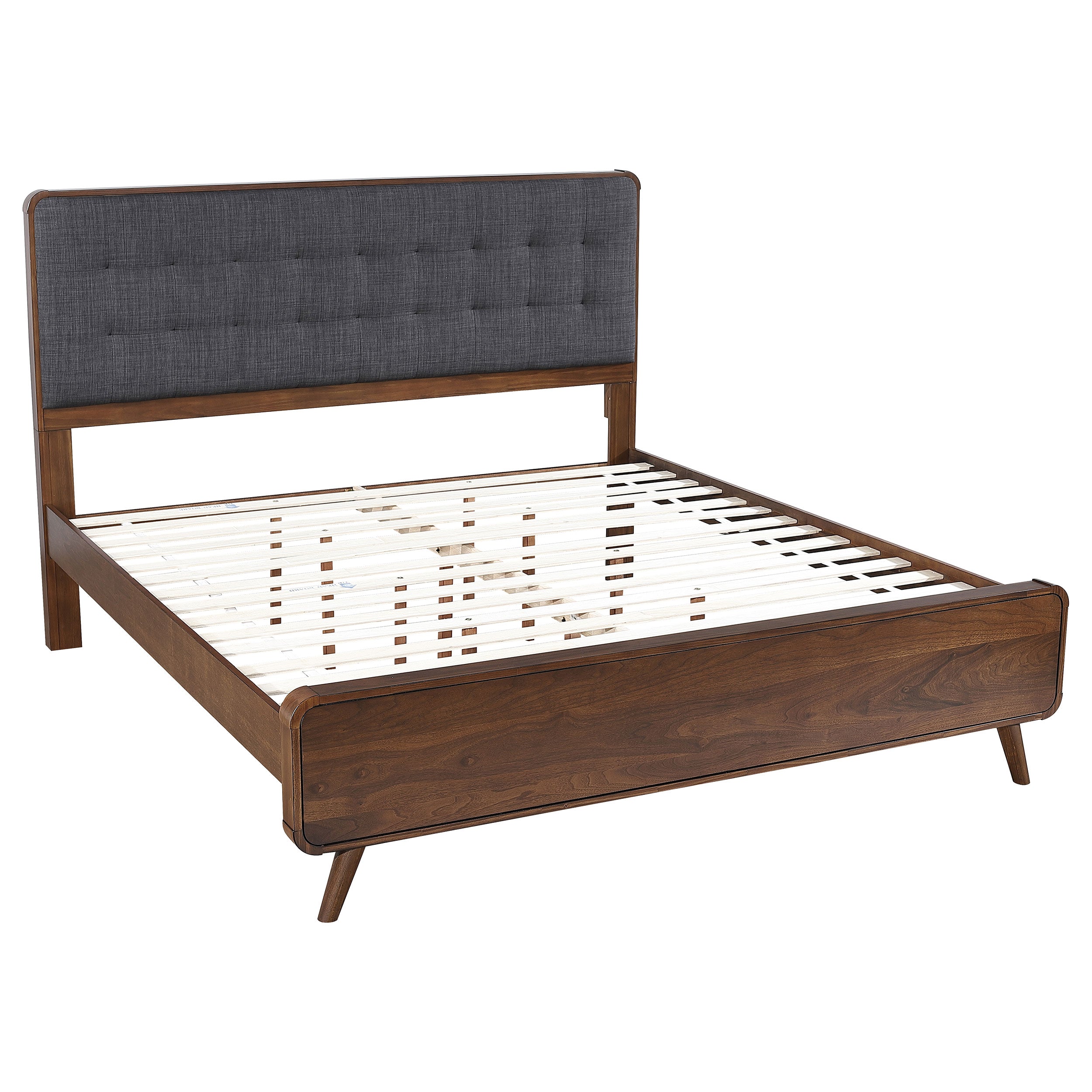 Dar Furniture - Coaster - Robyn Wood Eastern King Platform Bed Dark Walnut - 205131KE