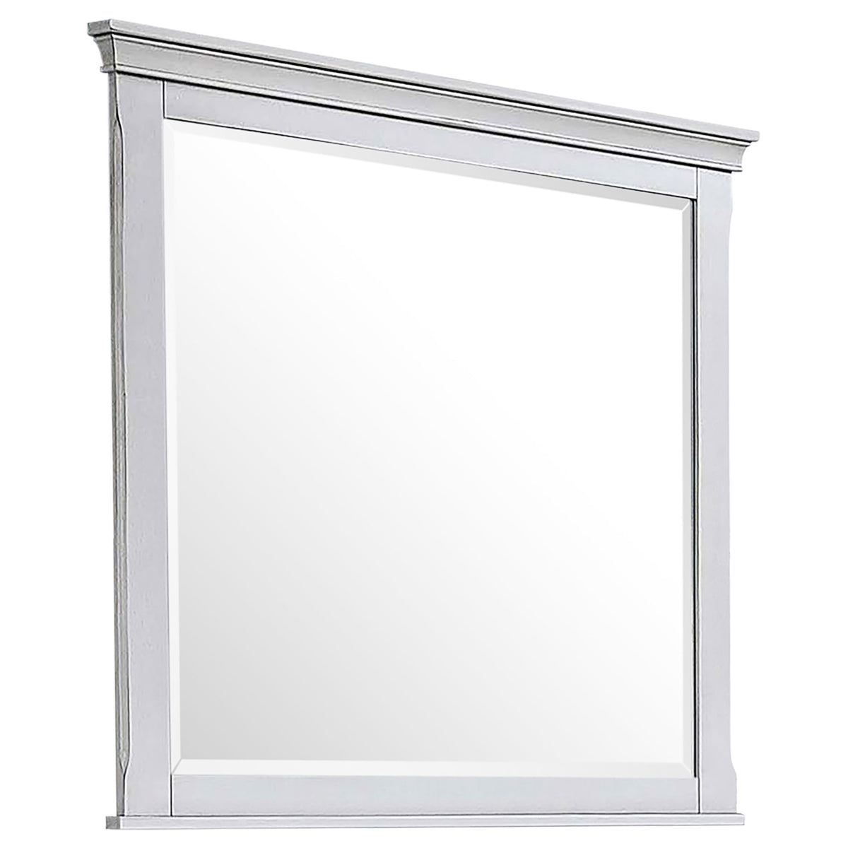 Dar Furniture - Coaster - Franco Dresser Mirror Distressed White - 205334