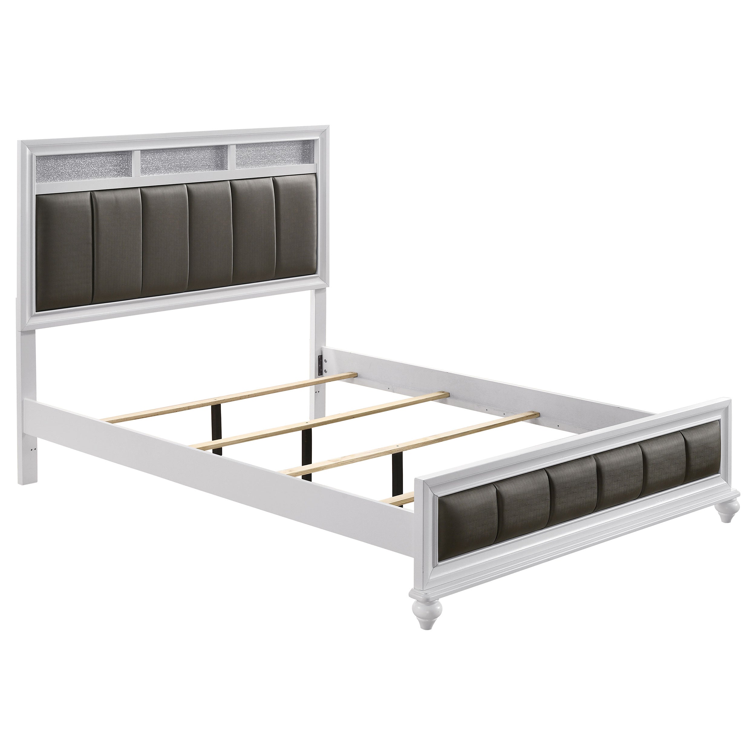 Dar Furniture - Coaster - Barzini Wood Queen Panel Bed White - 205891Q