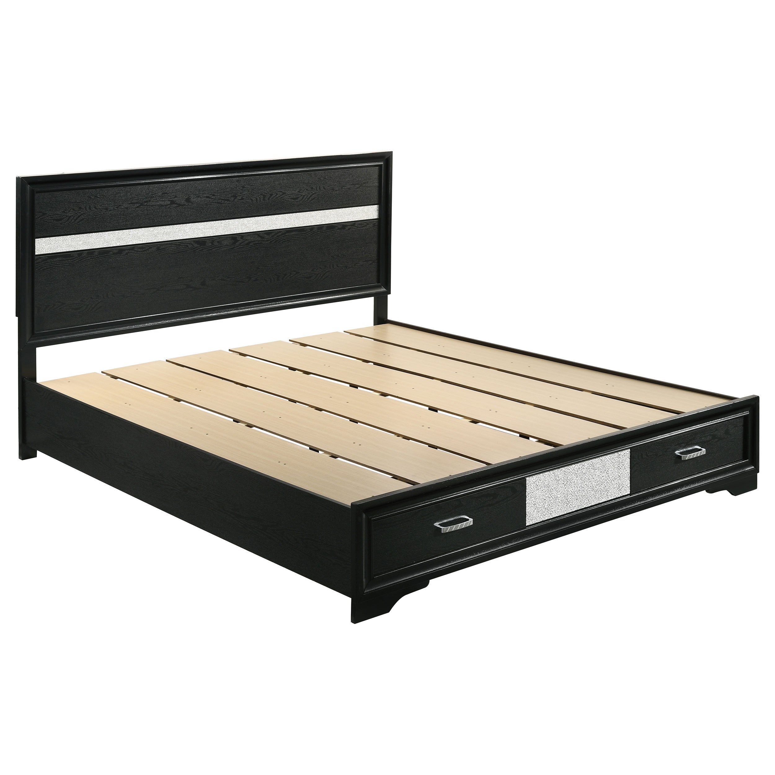 Dar Furniture - Coaster - Miranda 51-inch Wood California King Storage Panel Bed Black - 206361KW