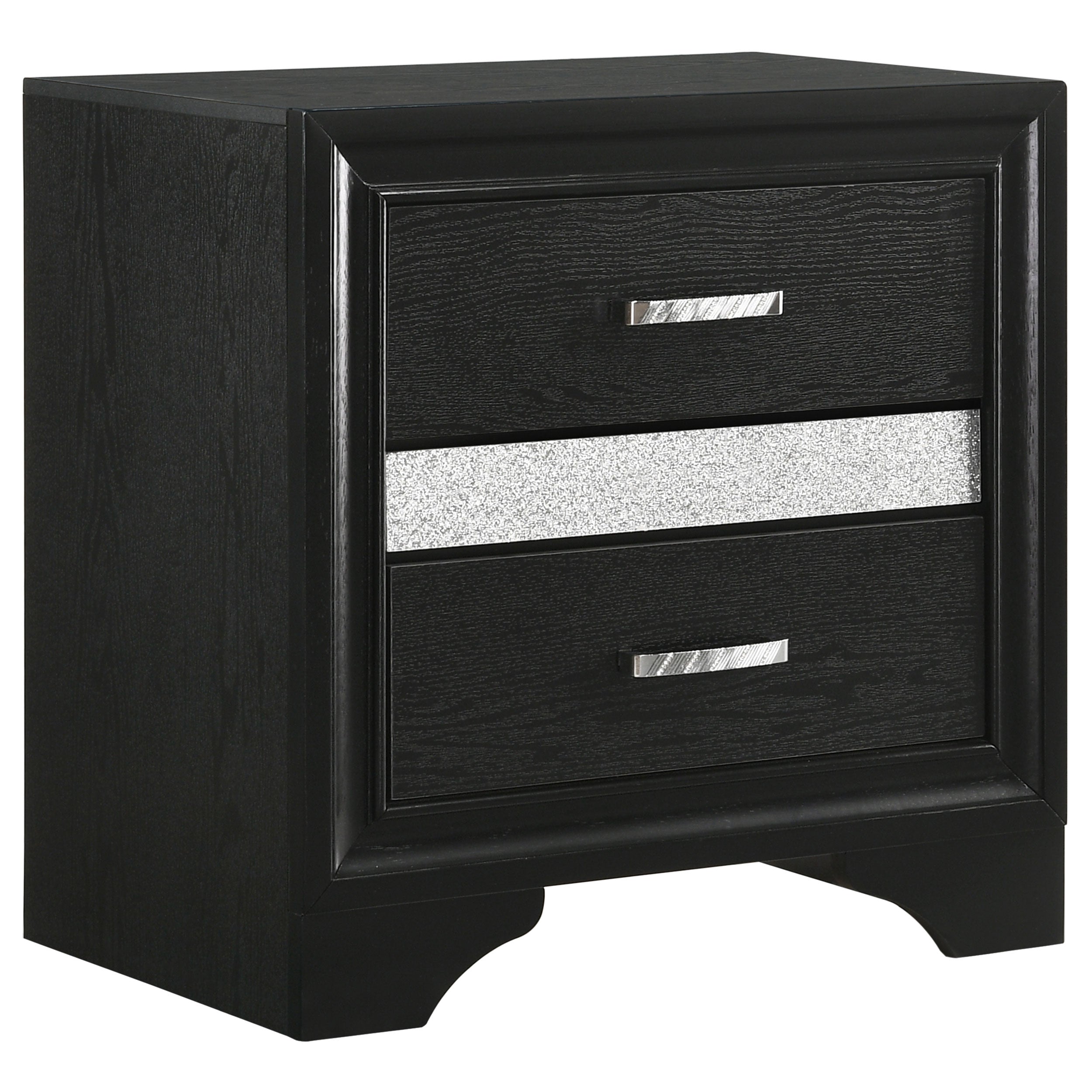 Dar Furniture - Coaster - Miranda 3-drawer Nightstand Bedside Table Black - 206362