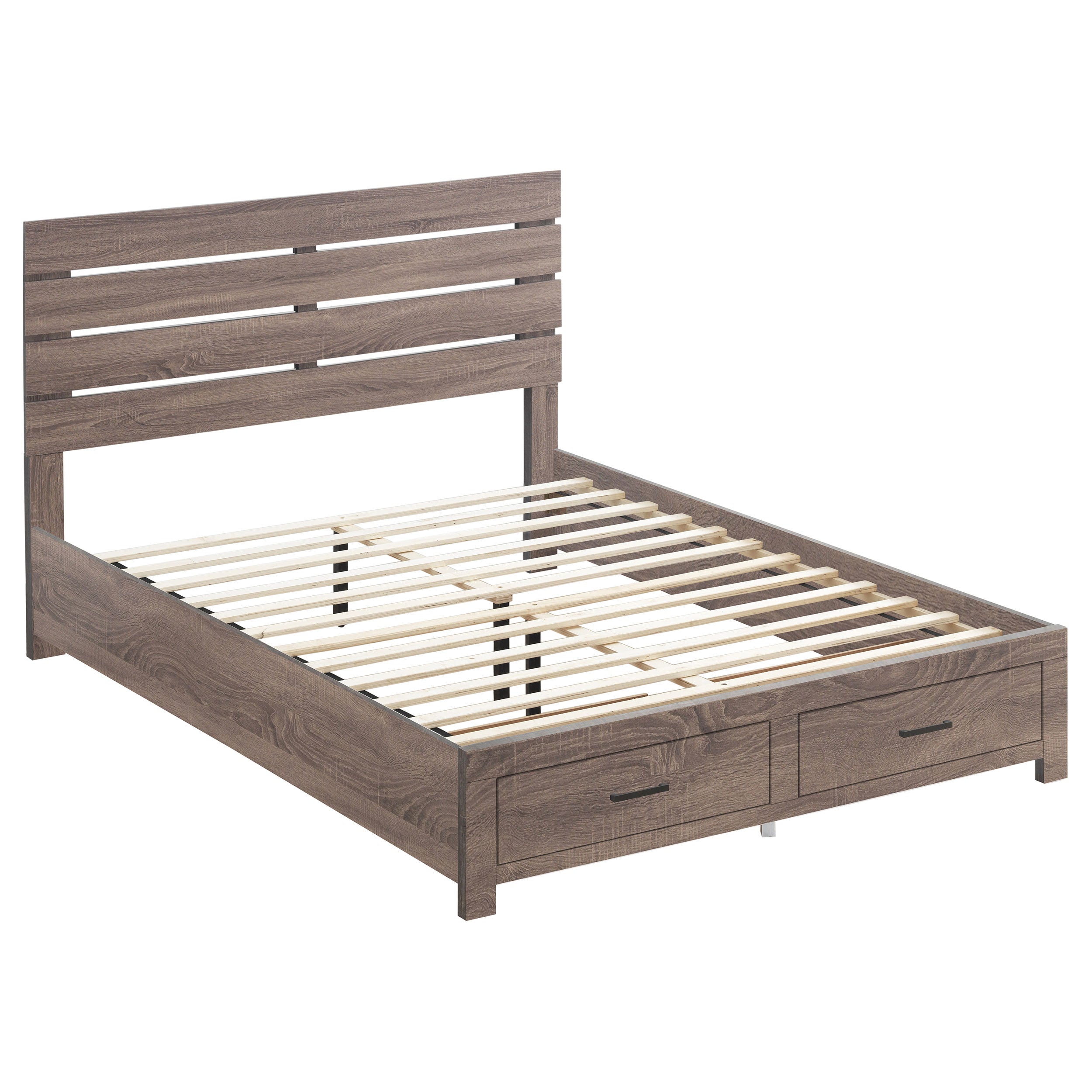 Dar Furniture - Coaster - Brantford Wood Queen Storage Panel Bed Barrel Oak - 207040Q