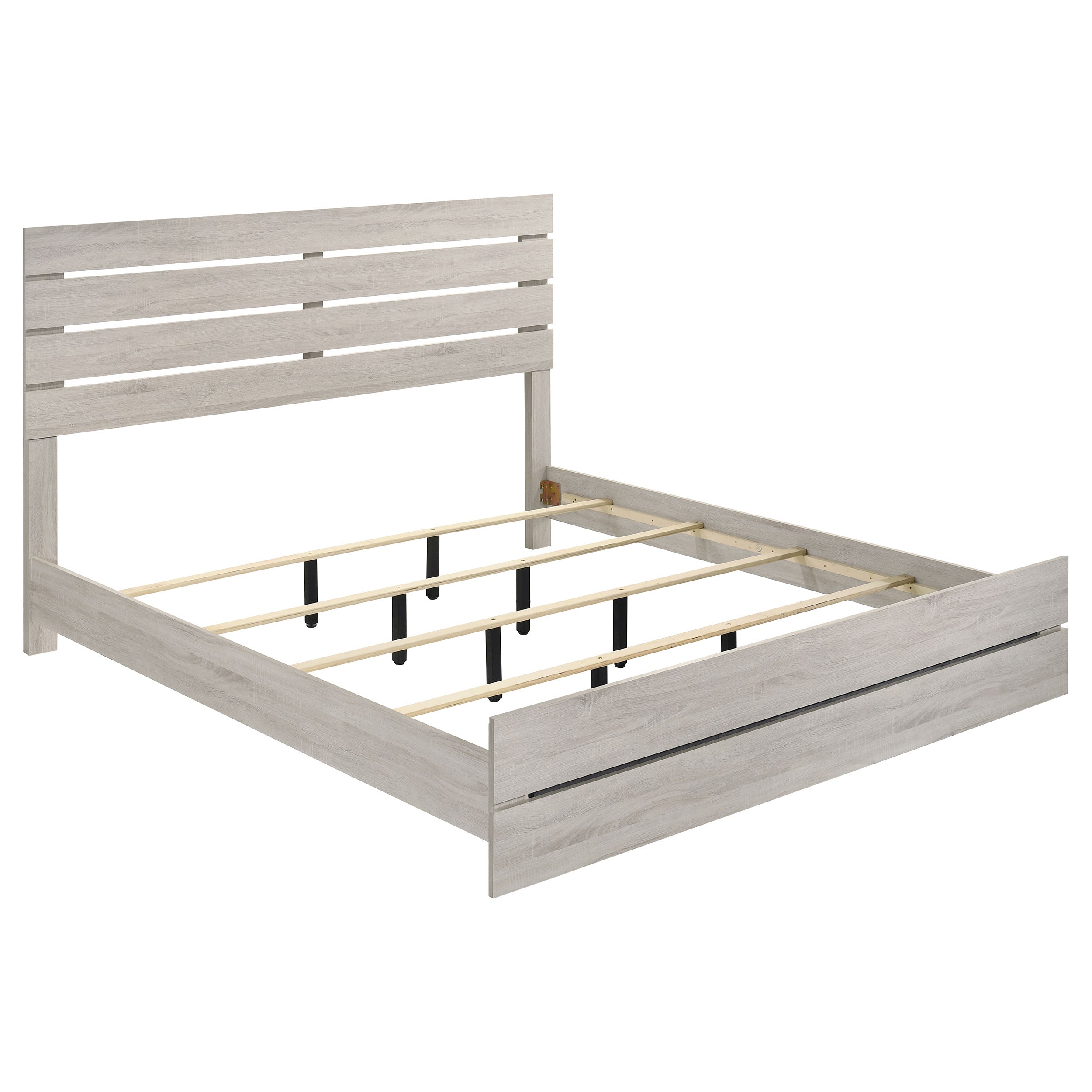 Dar Furniture - Coaster - Brantford Wood Eastern King Panel Bed Coastal White - 207051KE