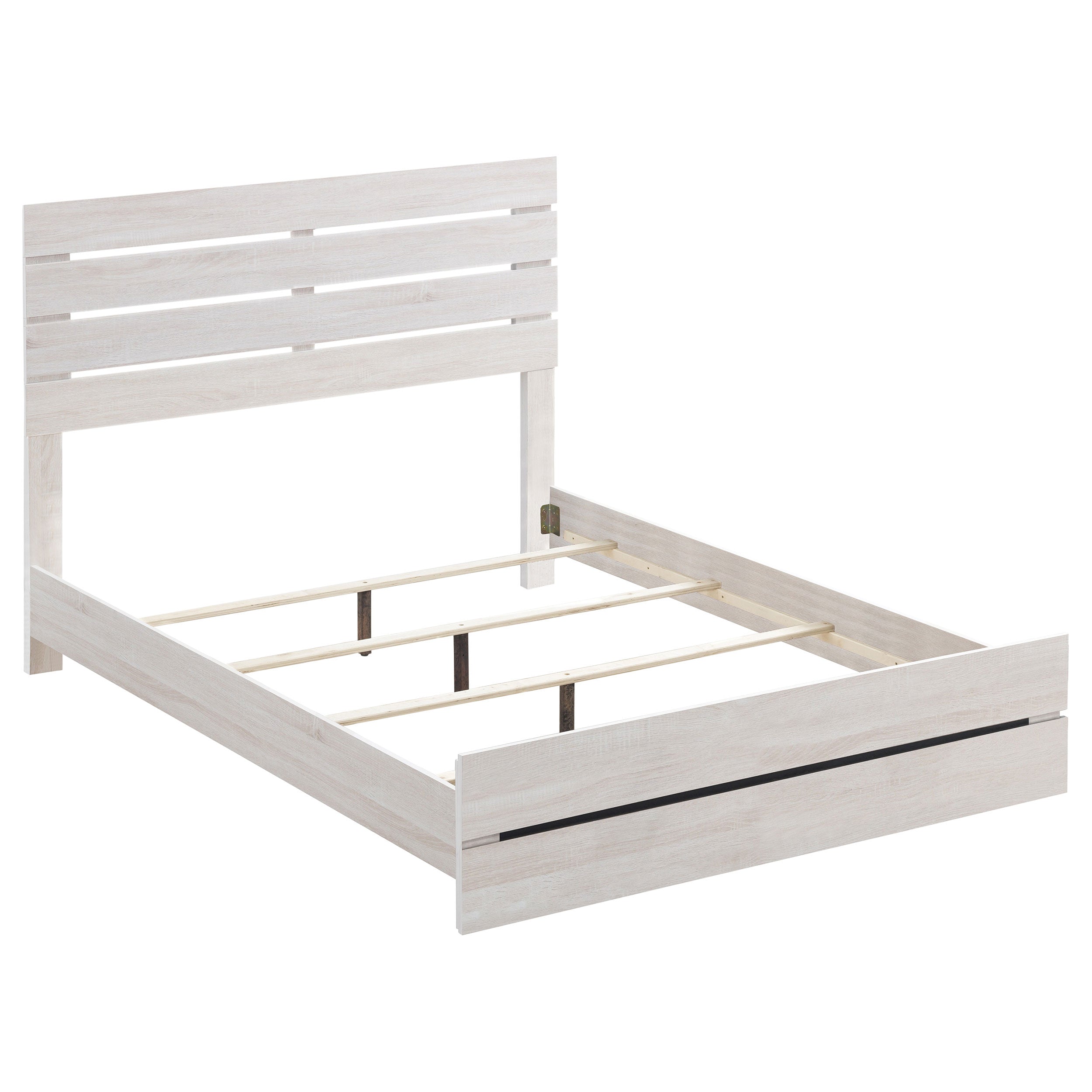 Dar Furniture - Coaster - Brantford Wood Queen Panel Bed Coastal White - 207051Q