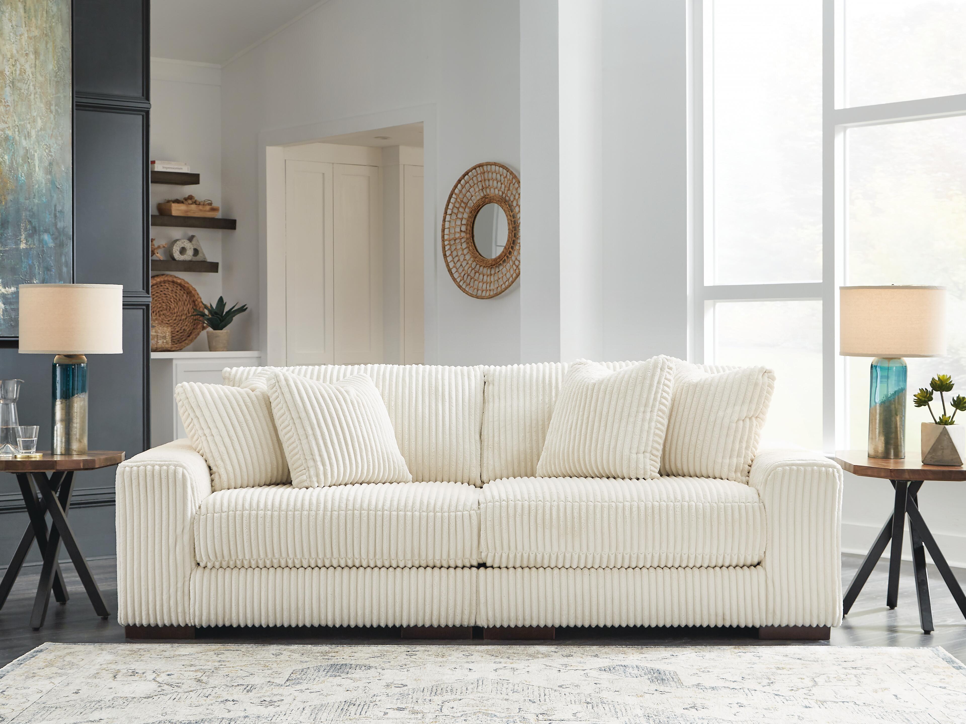Dar Furniture - Ashley Furniture - Lindyn 2-Piece Sectional Sofa - RAF 2-Piece Sectional Sofa / Ivory - 21104S1