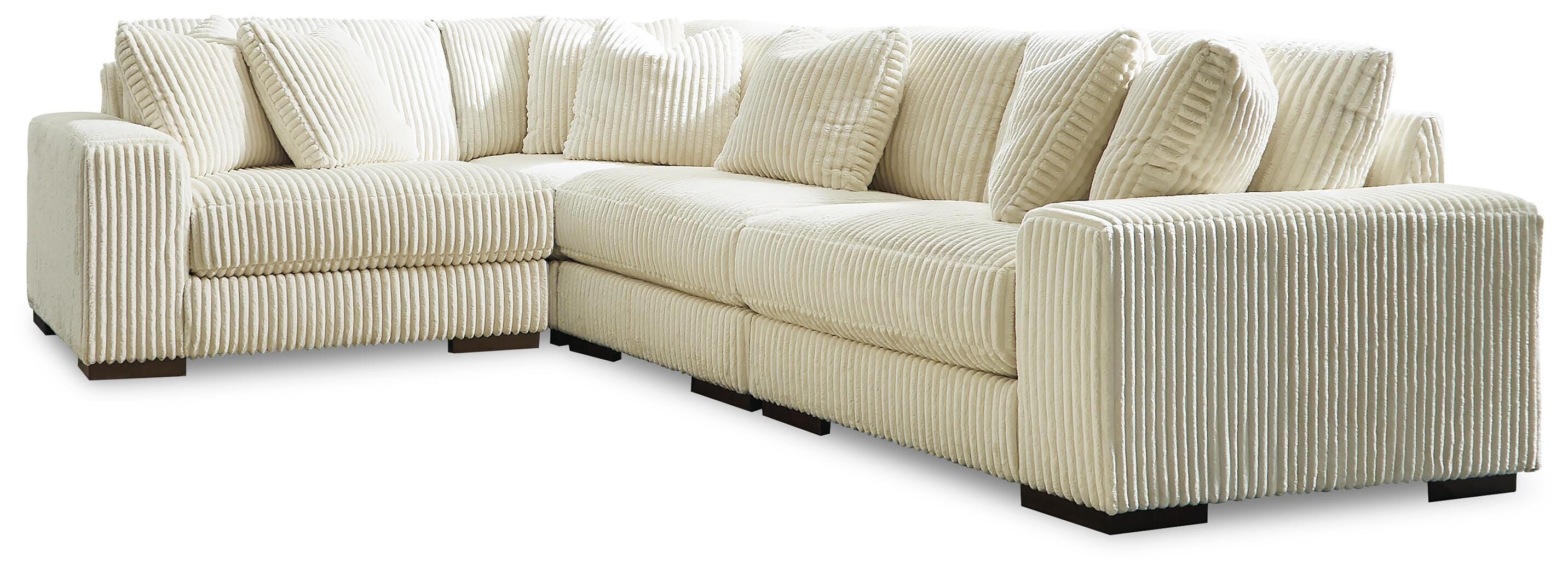 Dar Furniture - Ashley Furniture - Lindyn 4-Piece Sectional - RAF 4-Piece Sectional / Ivory - 21104S8