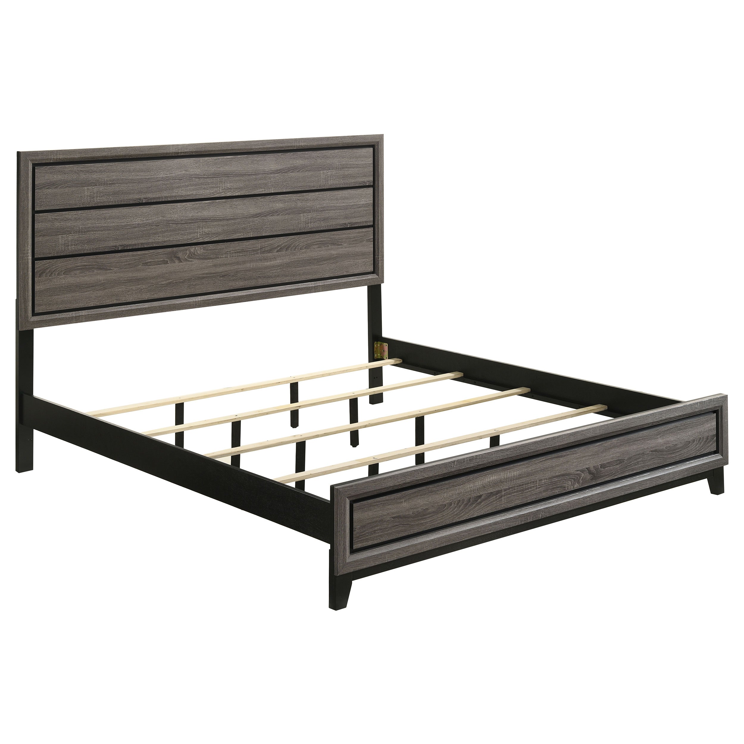 Dar Furniture - Coaster - Watson Wood Eastern King Panel Bed Grey Oak - 212421KE
