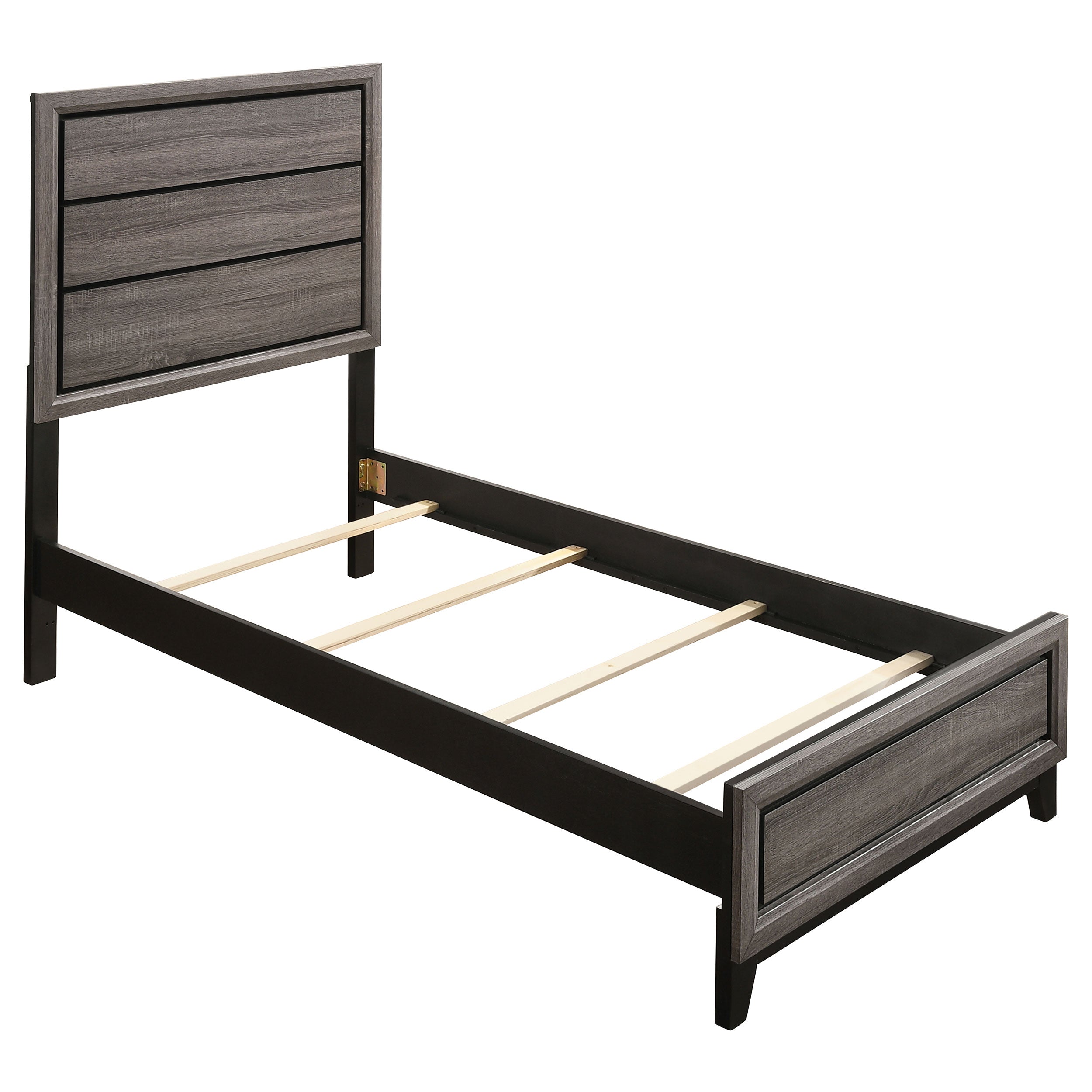 Dar Furniture - Coaster - Watson Wood Twin Panel Bed Grey Oak - 212421T