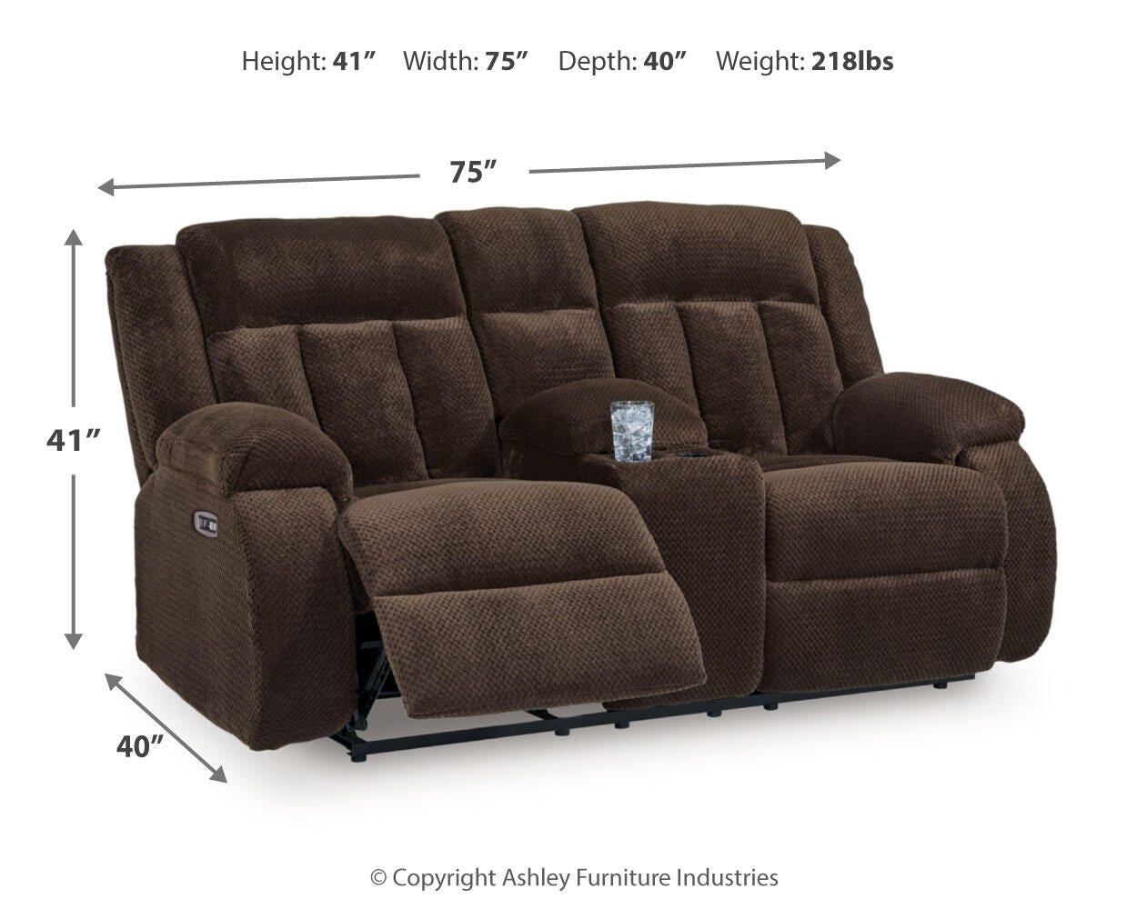 Observation Power Reclining Loveseat with Console