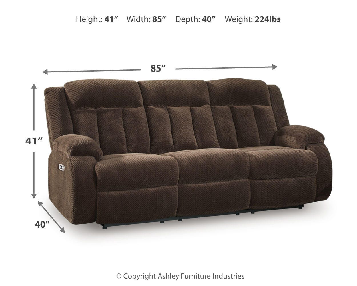 Observation Power Reclining Sofa with Drop Down Table