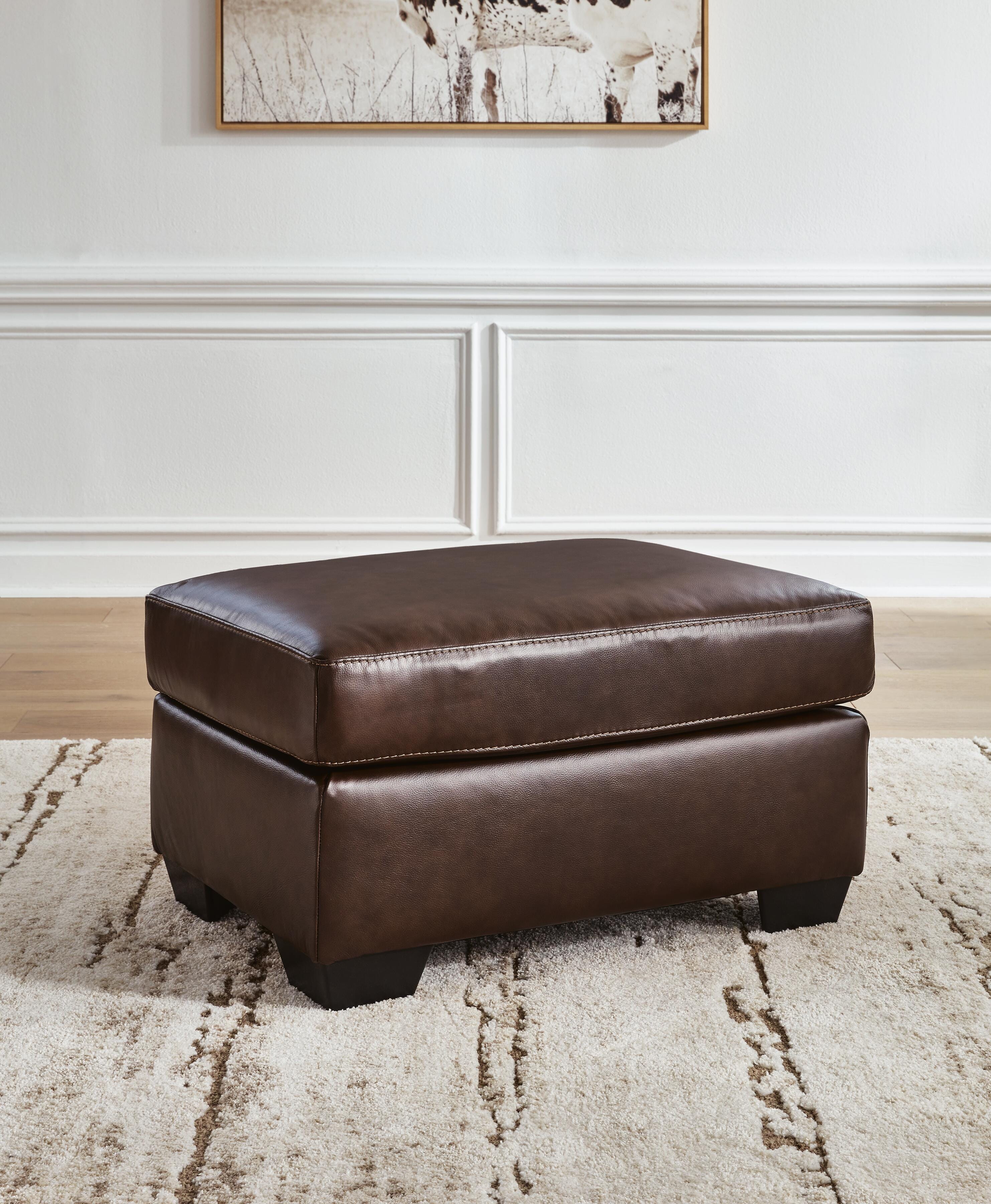Dar Furniture - Ashley Furniture - Santorine Ottoman - Ottoman / Dark Brown - 2170614