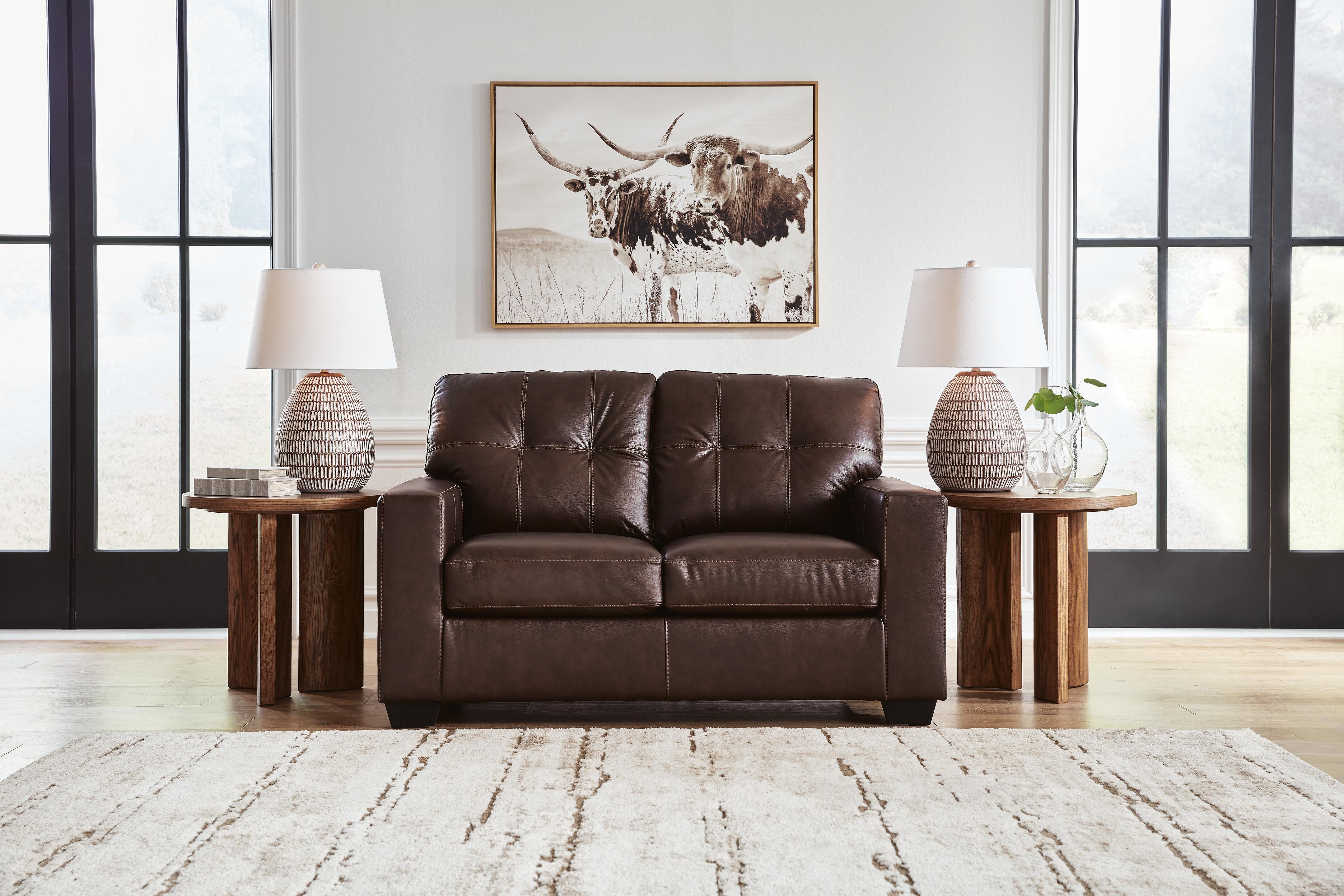 Dar Furniture - Ashley Furniture - Santorine Loveseat - Loveseat / Dark Brown - 2170635