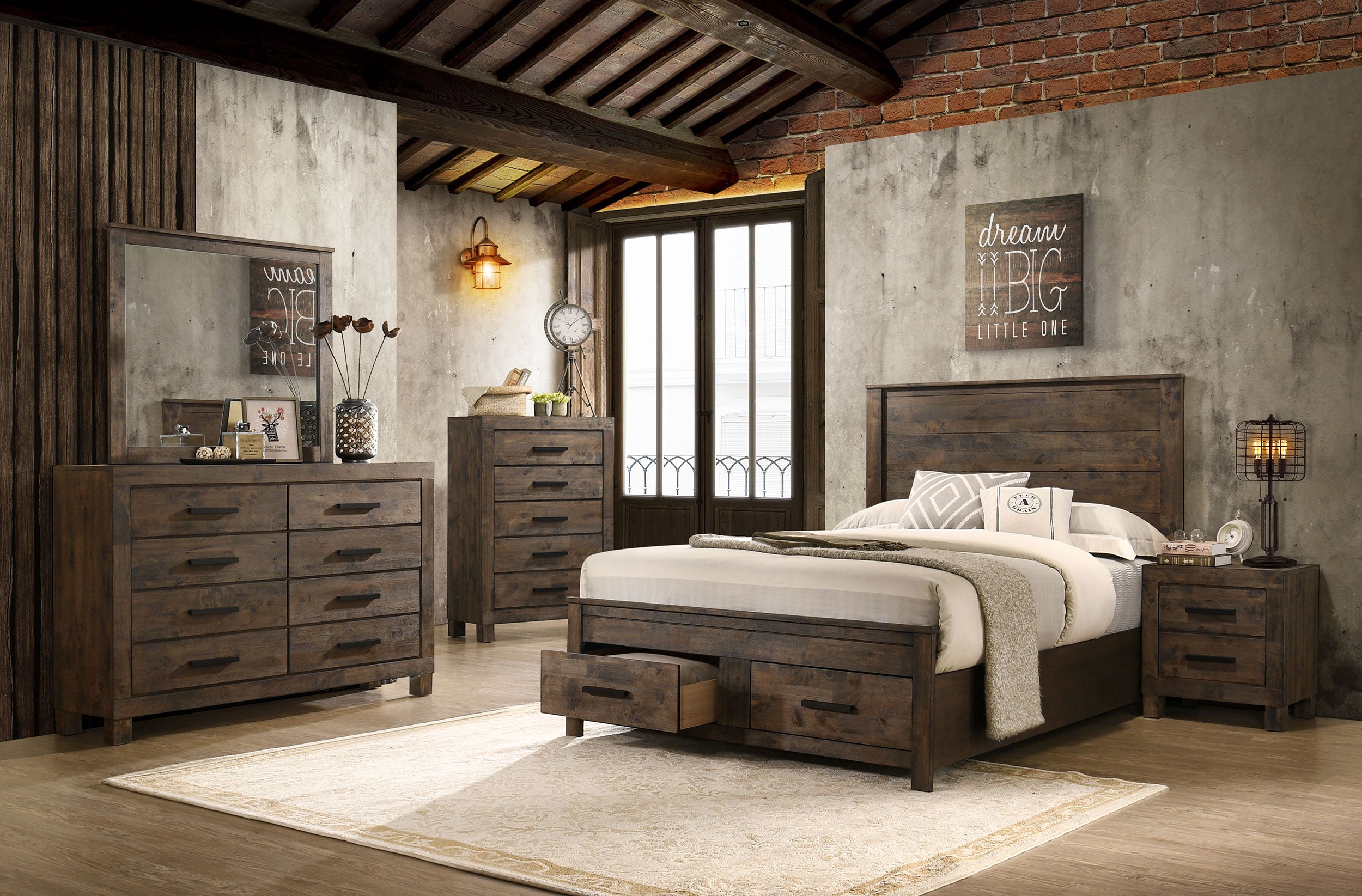 Dar Furniture - Coaster - Woodmont 5-piece Eastern King Bedroom Set Golden Brown - 222631KE-S5