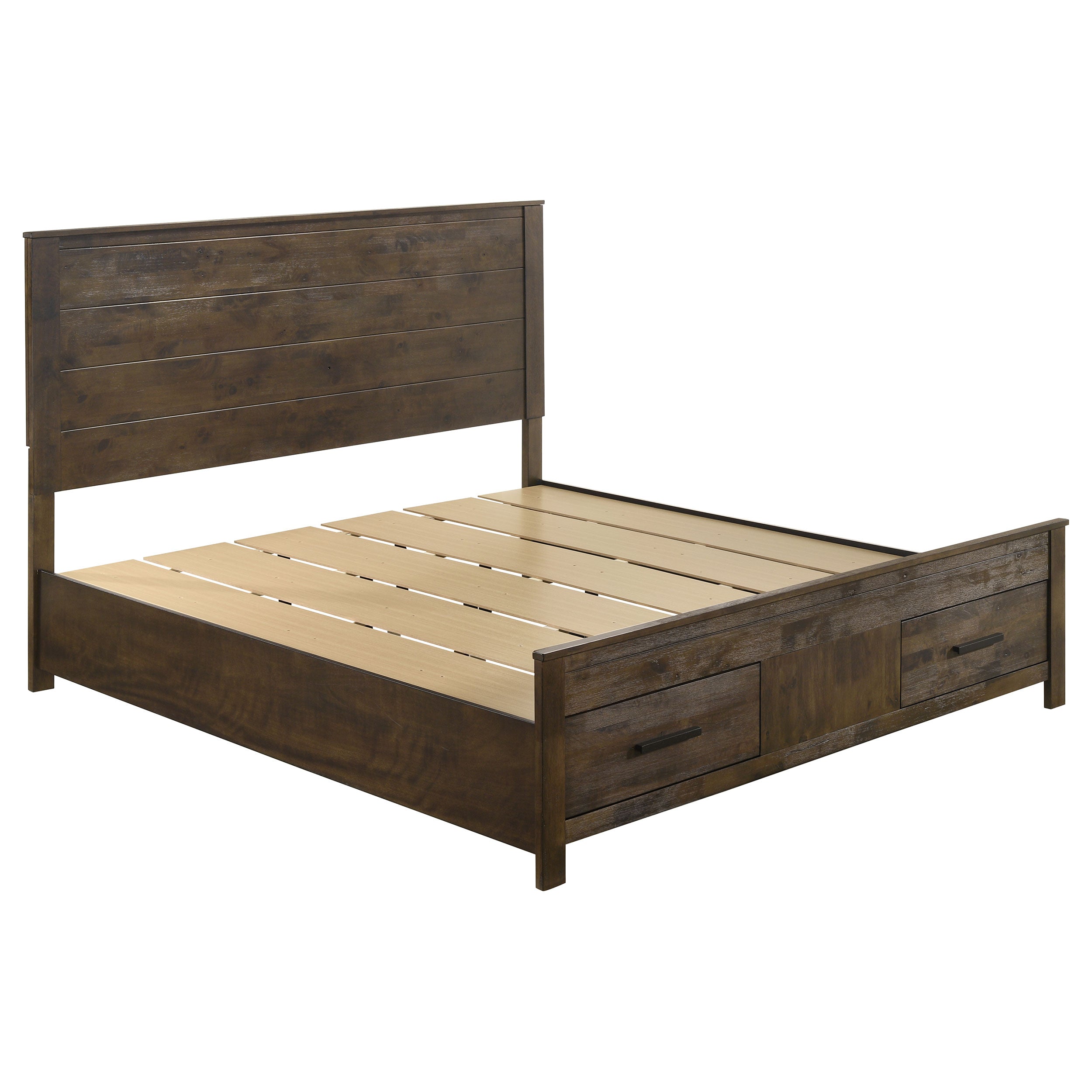 Dar Furniture - Coaster - Woodmont Eastern King Storage Bed Rustic Golden Brown - 222631KE