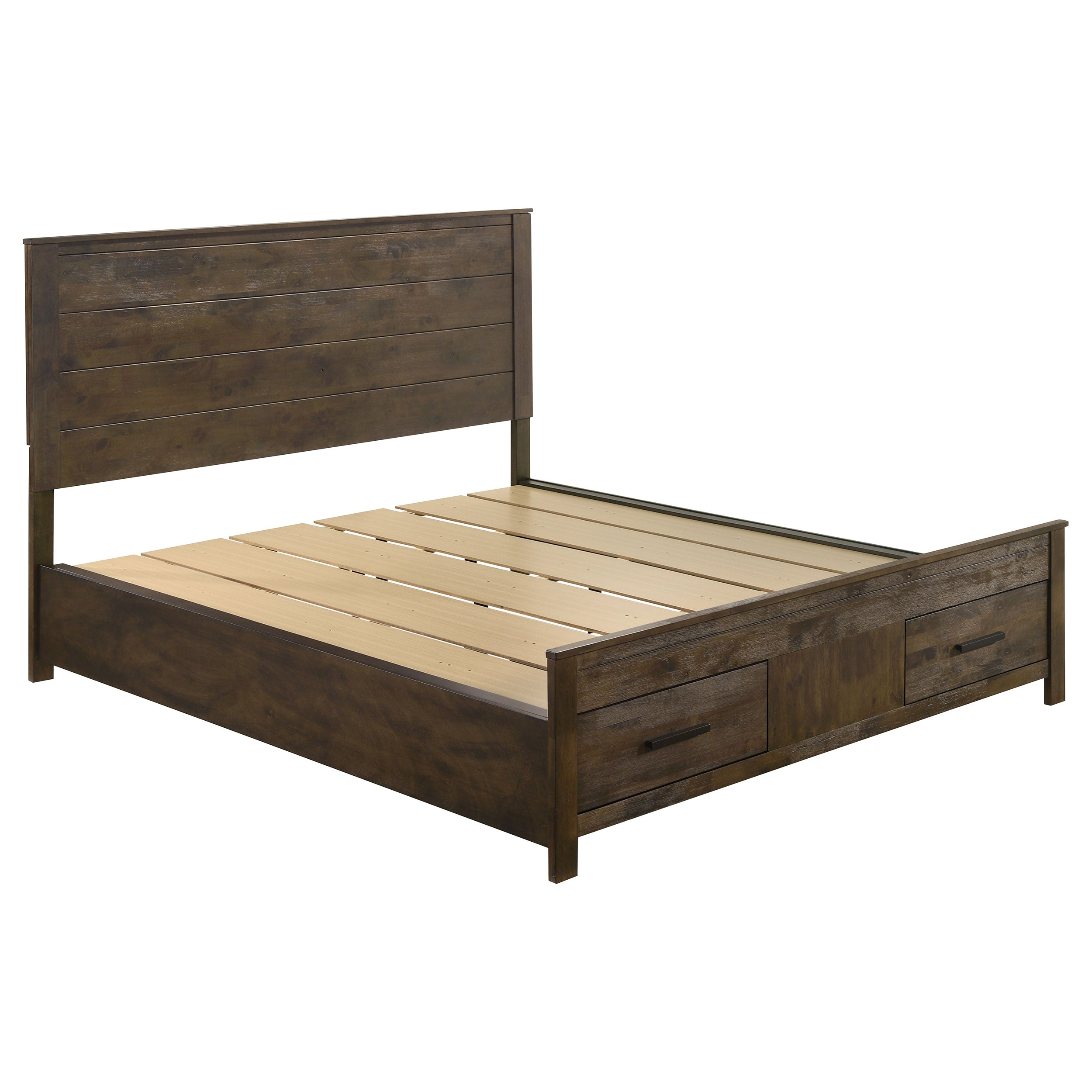 Dar Furniture - Coaster - Woodmont California King Storage Bed Rustic Golden Brown - 222631KW