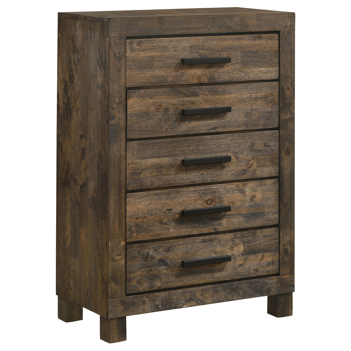 Dar Furniture - Coaster - Woodmont 5-drawer Bedroom Chest Rustic Golden Brown - 222635