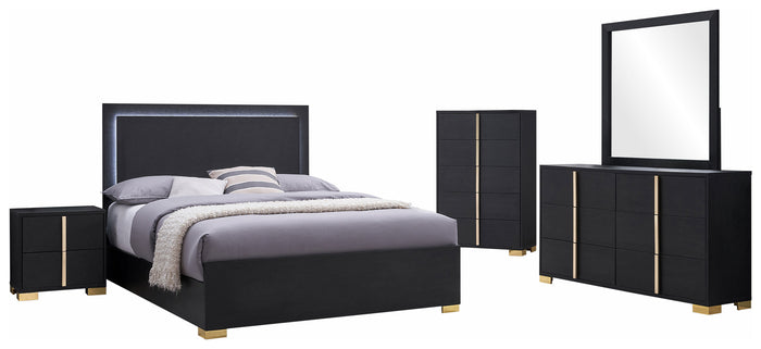 Marceline 5-piece Eastern King Bedroom Set Black