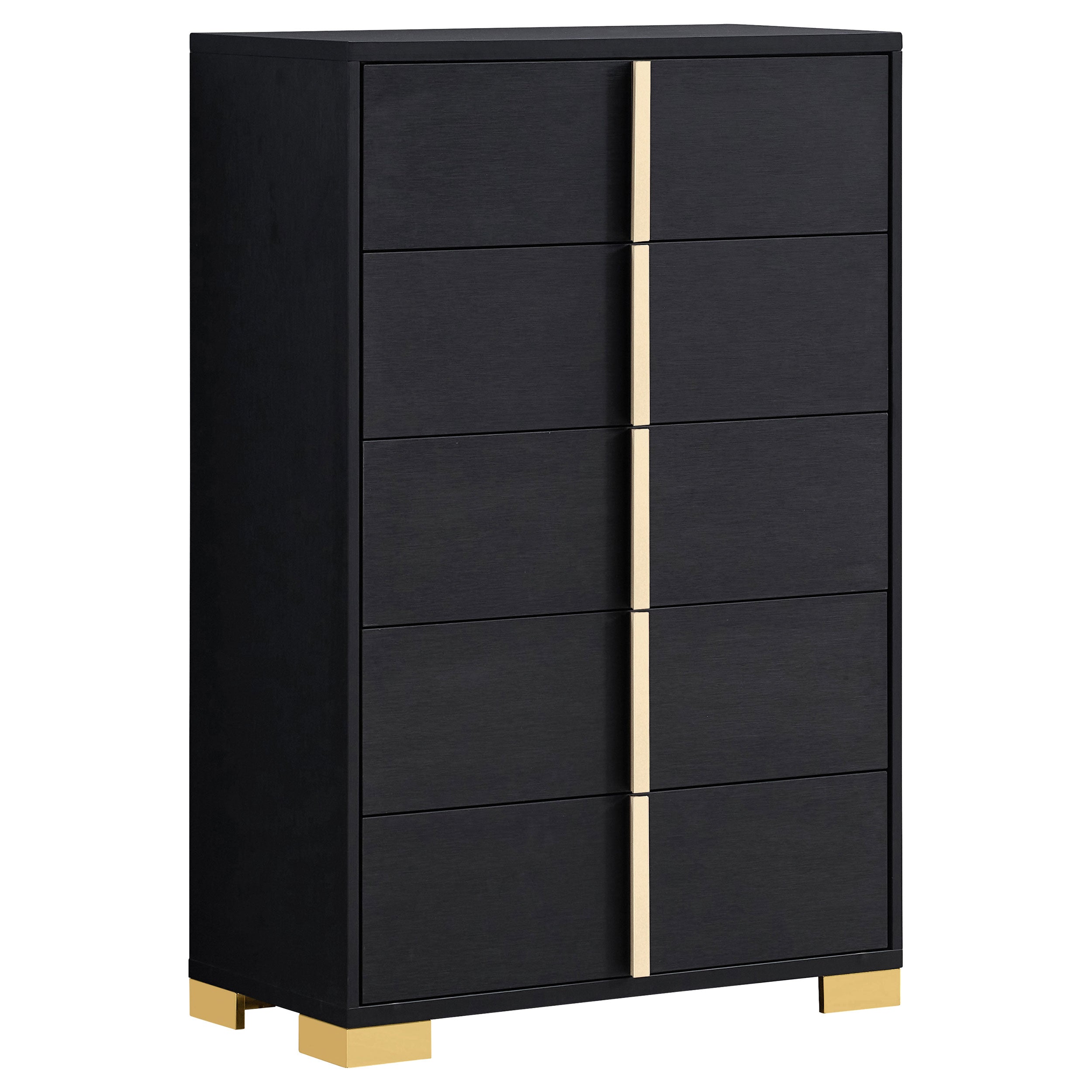 Dar Furniture - Coaster - Marceline 5-drawer Bedroom Chest Black - 222835
