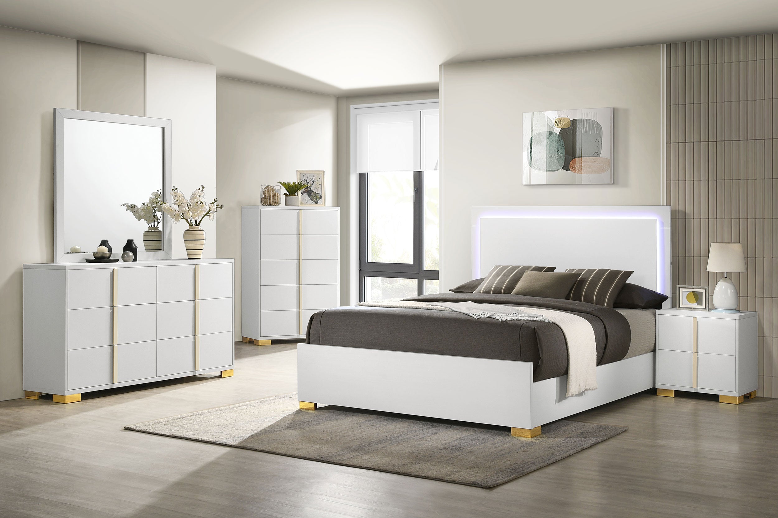 Dar Furniture - Coaster - Marceline 5-piece Full Bedroom Set White - 222931F-S5