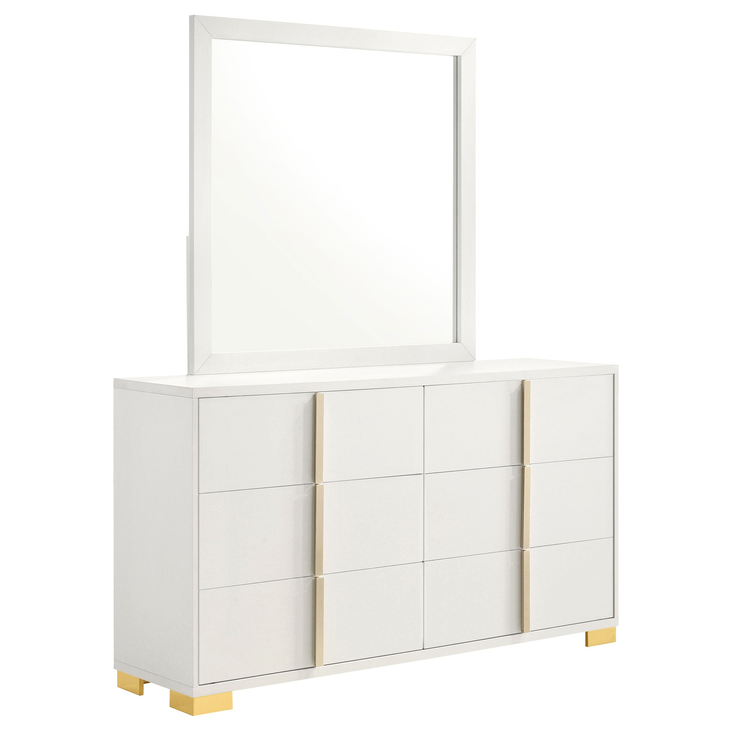Dar Furniture - Coaster - Marceline 6-drawer Dresser with Mirror White - 222933M
