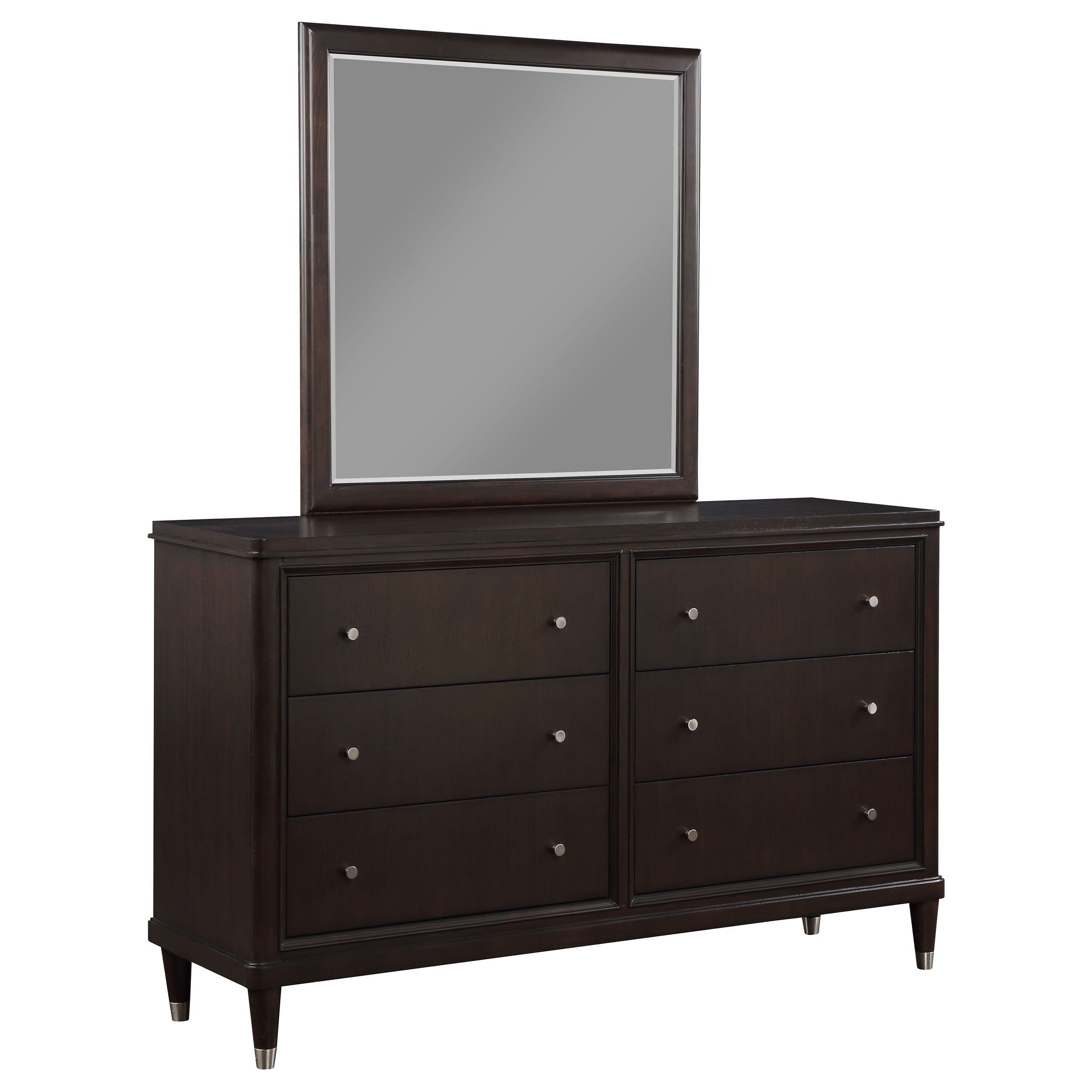 Dar Furniture - Coaster - Emberlyn 6-drawer Dresser with Mirror Brown - 223063M
