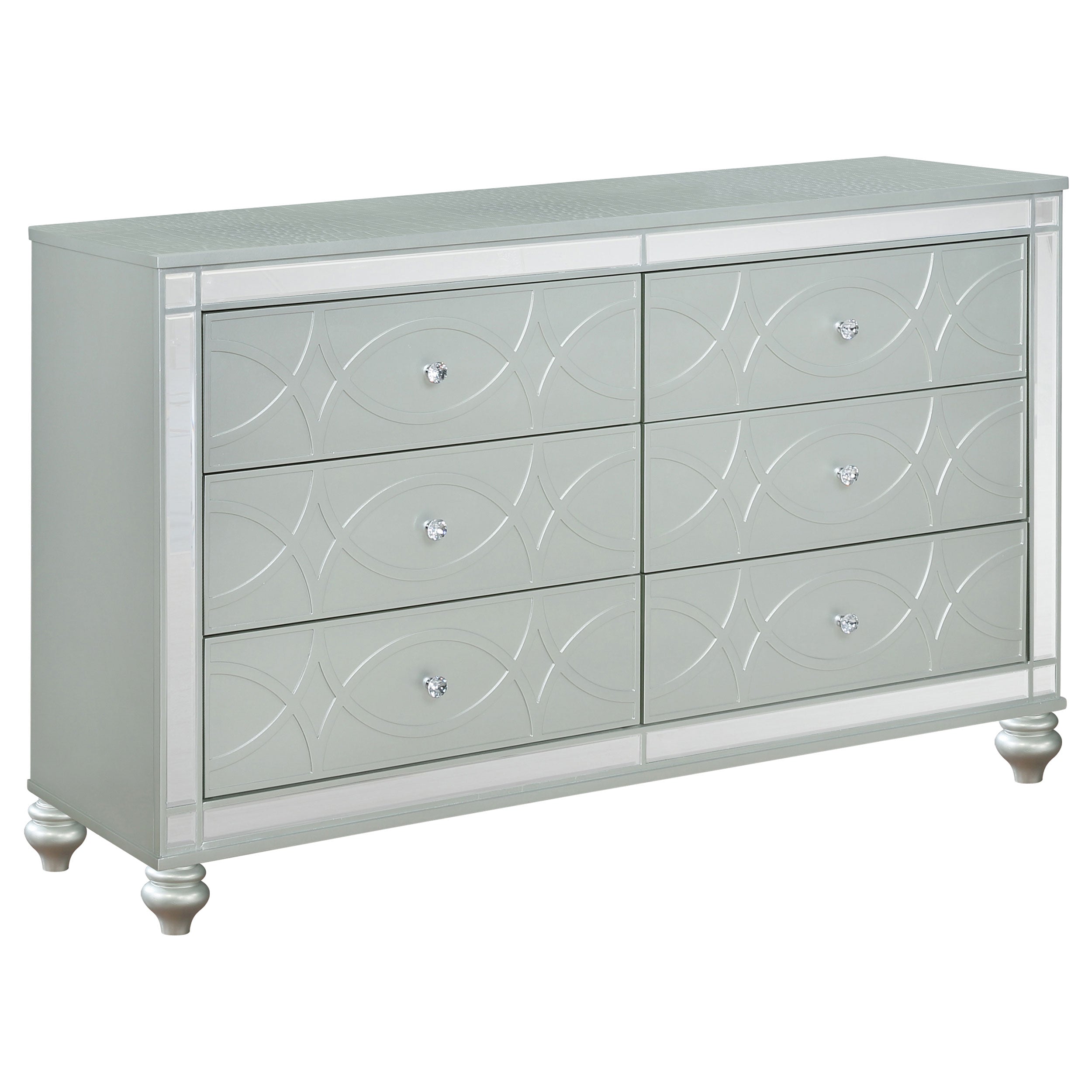 Dar Furniture - Coaster - Gunnison 6-drawer Dresser Silver Metallic - 223213