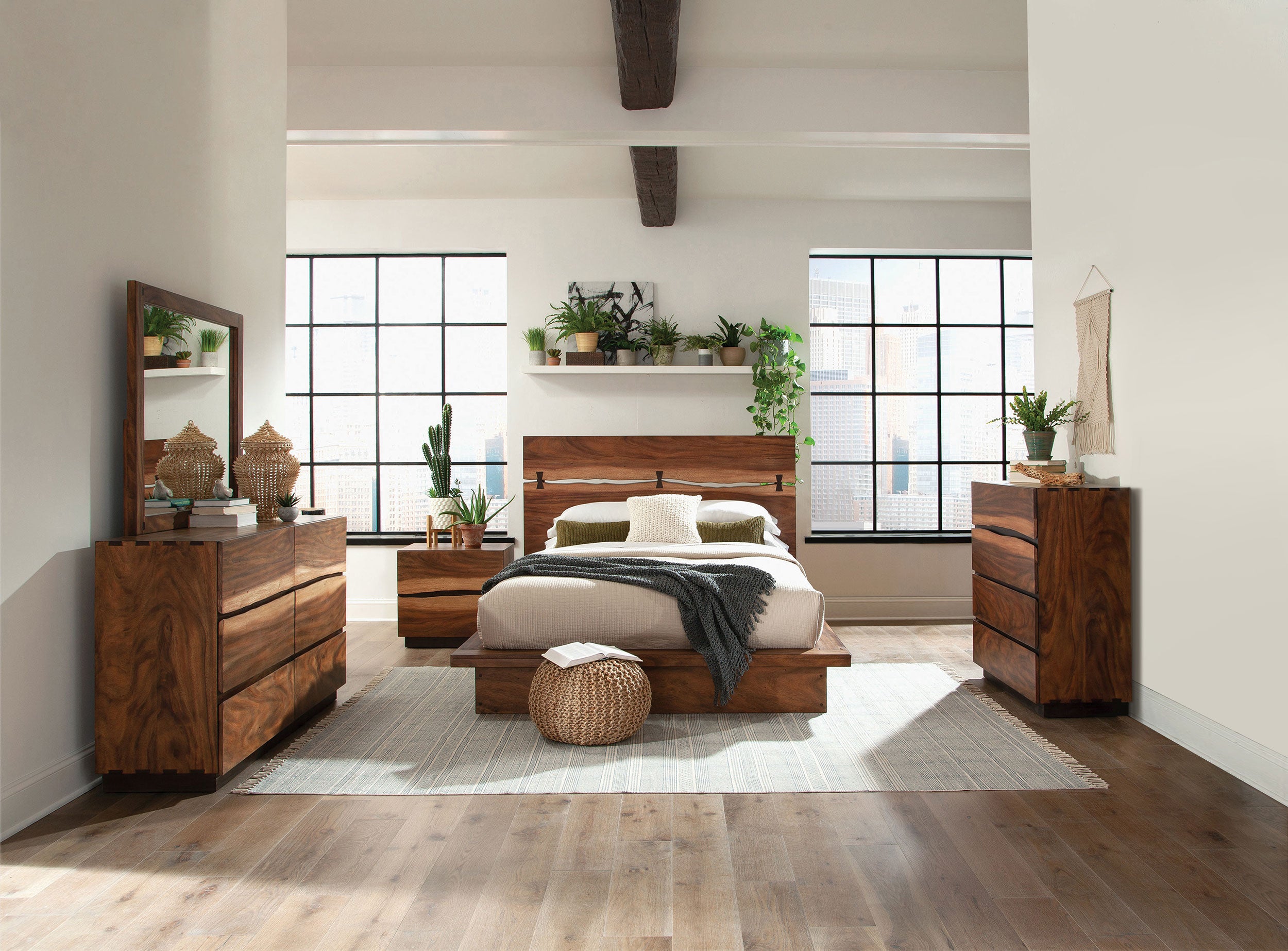 Dar Furniture - Coaster - Winslow 5-piece California King Bedroom Set Smokey Walnut - 223250KW-S5