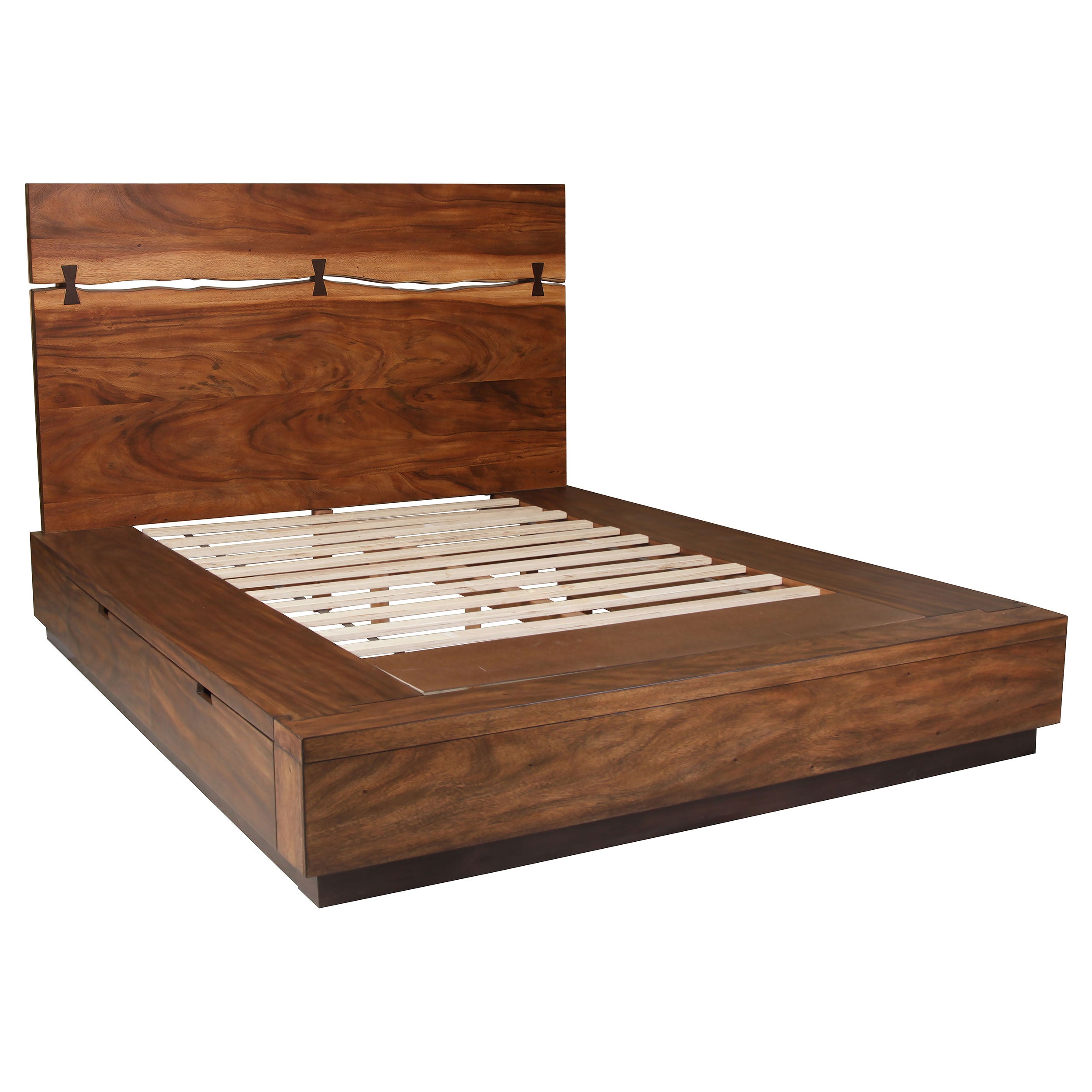 Dar Furniture - Coaster - Winslow Wood Eastern King Storage Panel Bed Smokey Walnut - 223250SKE