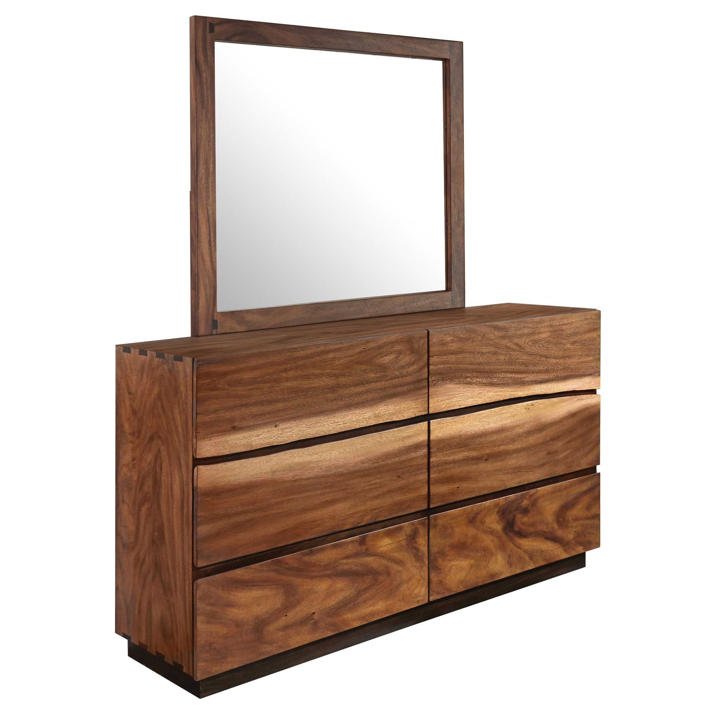 Dar Furniture - Coaster - Winslow 6-drawer Dresser with Mirror Smokey Walnut - 223253M