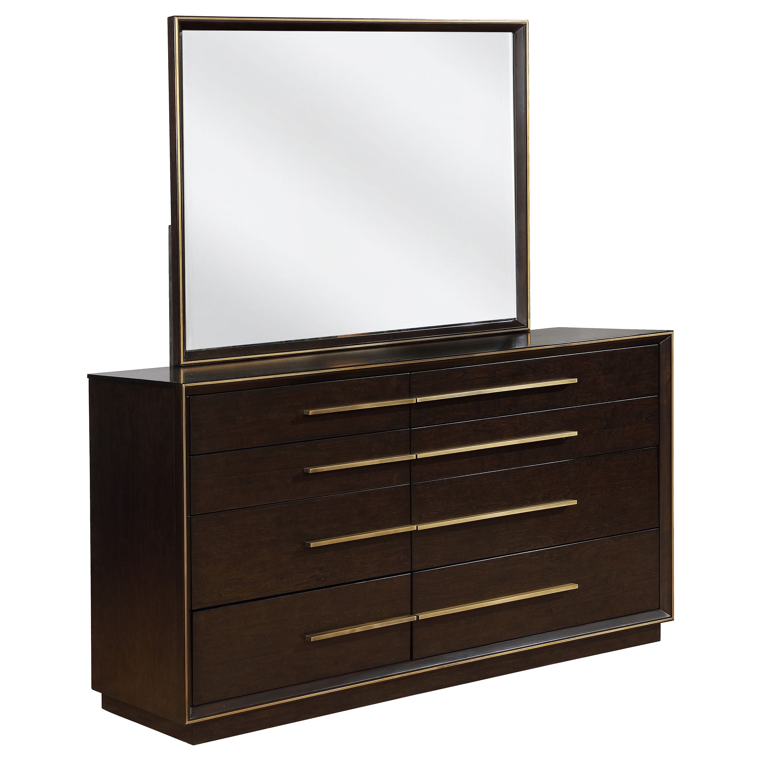 Dar Furniture - Coaster - Durango 8-drawer Dresser with Mirror Smoked Peppercorn - 223263M