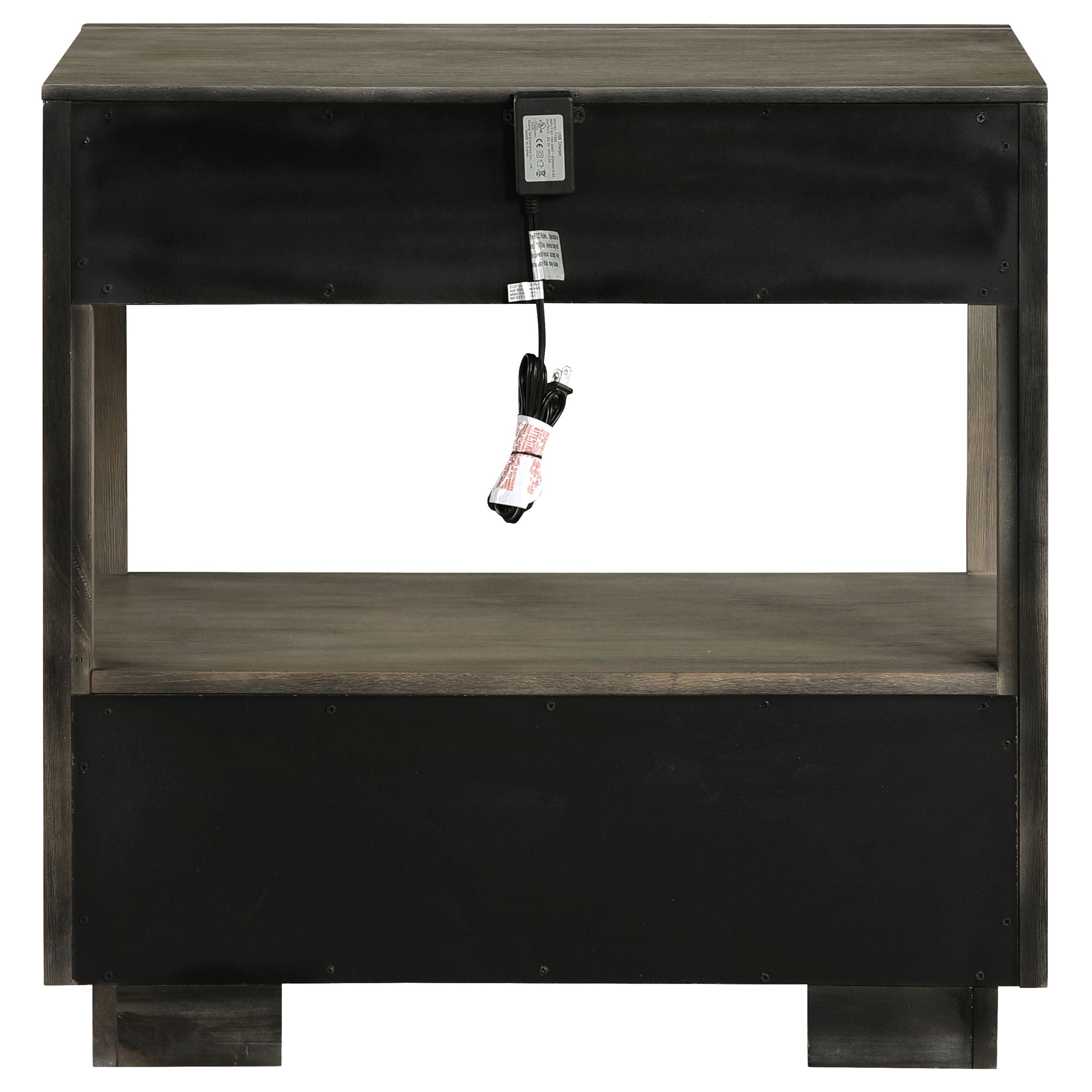 Durango 2-drawer Nightstand Bedside Table Taupe Oak