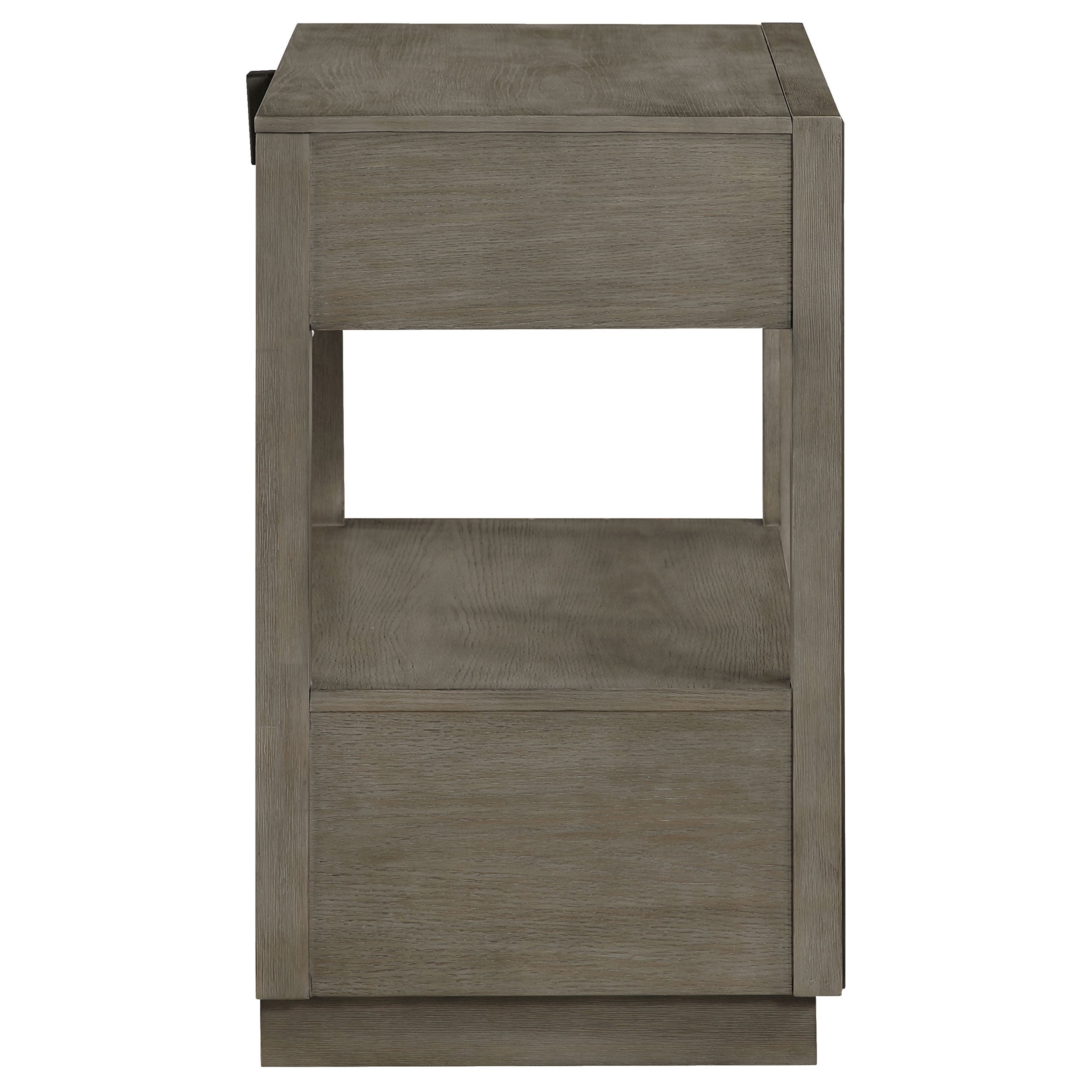 Durango 2-drawer Nightstand Bedside Table Taupe Oak