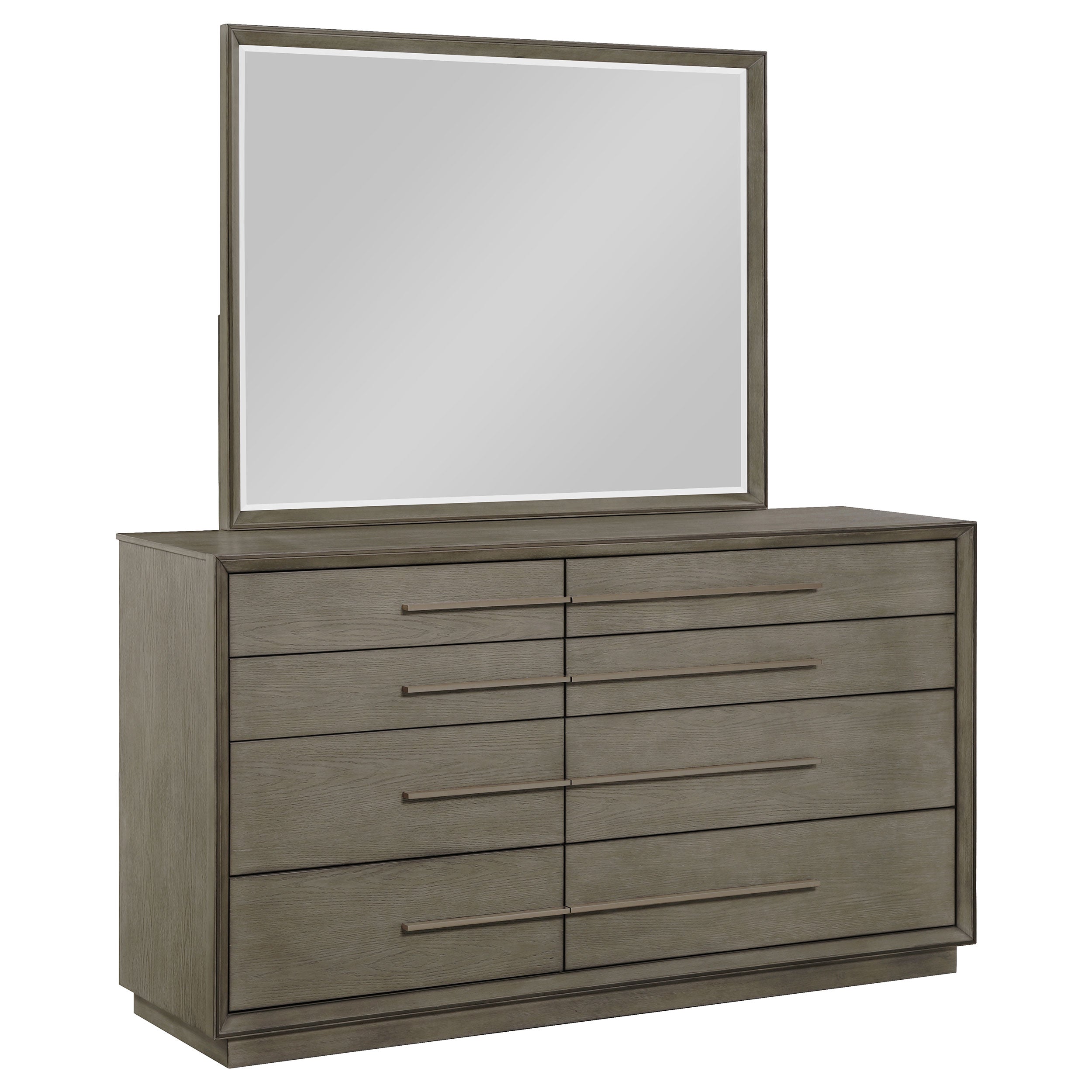 Dar Furniture - Coaster - Durango 8-drawer Dresser and Mirror Taupe Oak - 223273M