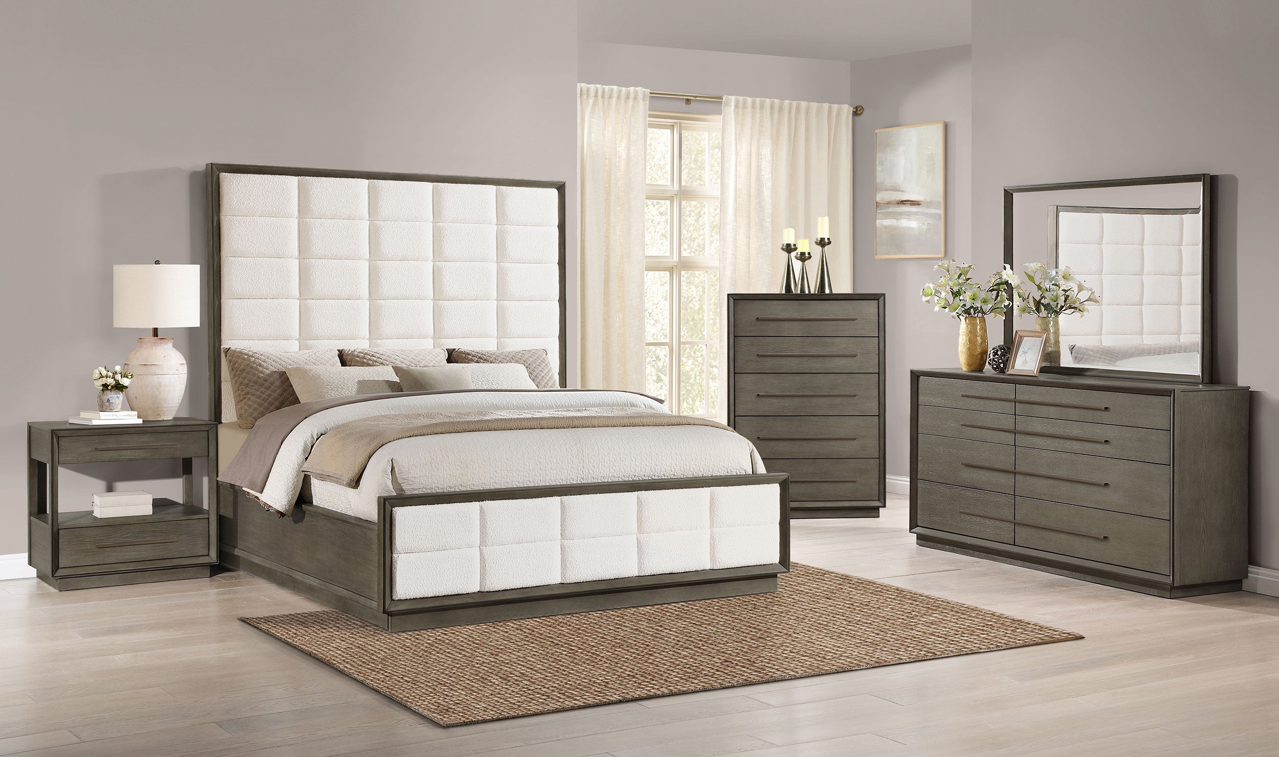 Durango Dresser Mirror Taupe Oak