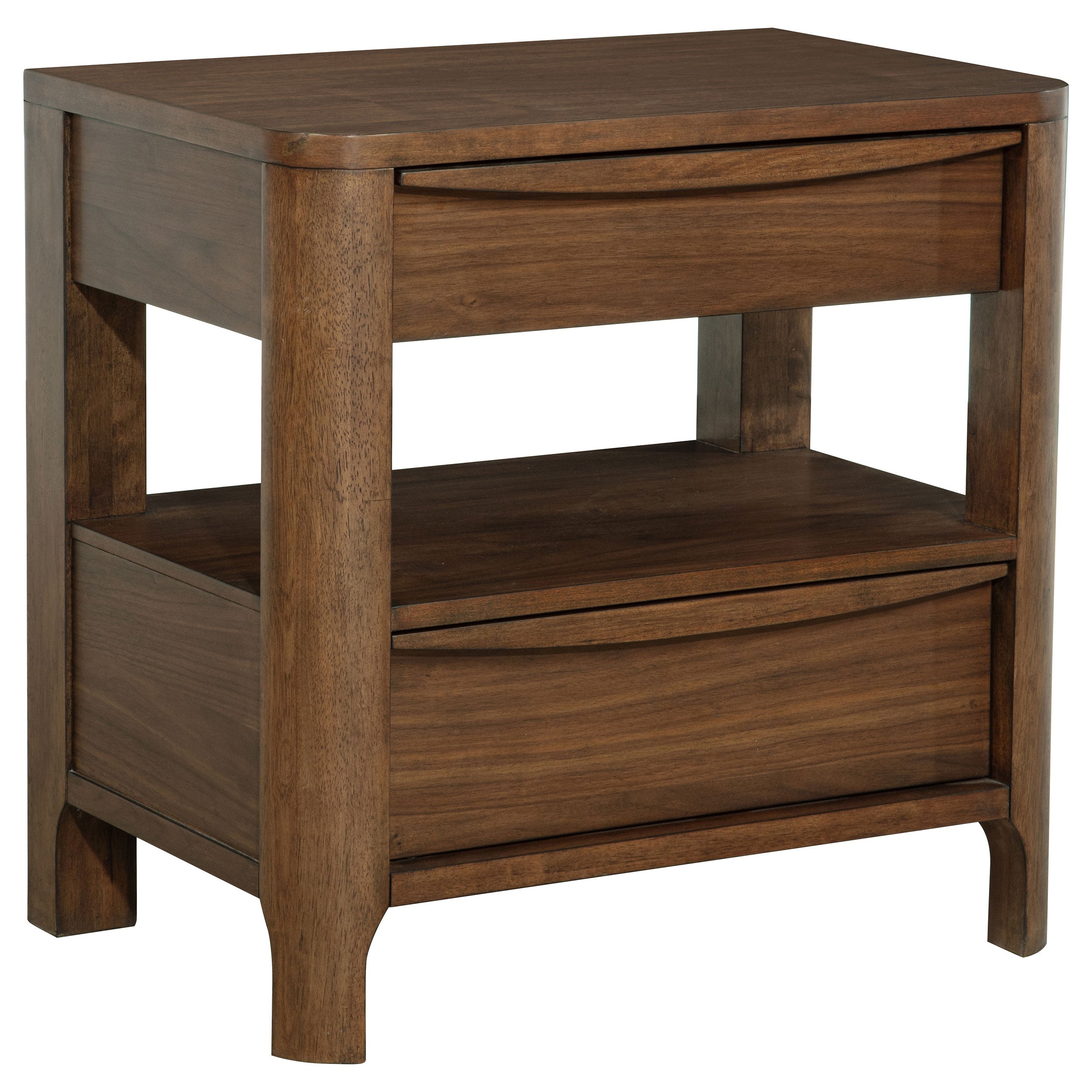 Dar Furniture - Coaster - Maderia 2-drawer Nightstand Bedside Table Walnut - 223322