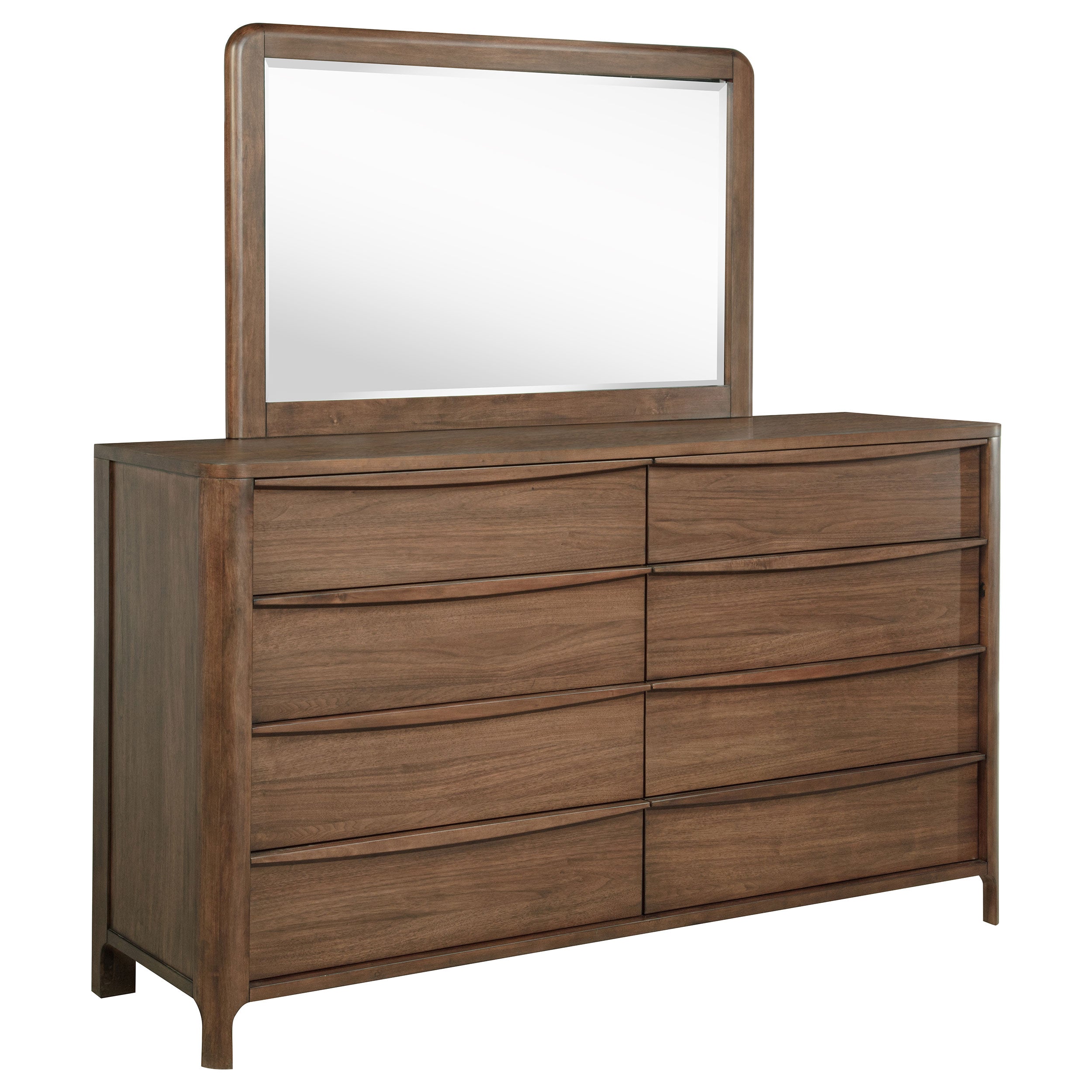 Dar Furniture - Coaster - Maderia 8-drawer Dresser and Mirror Walnut - 223323M