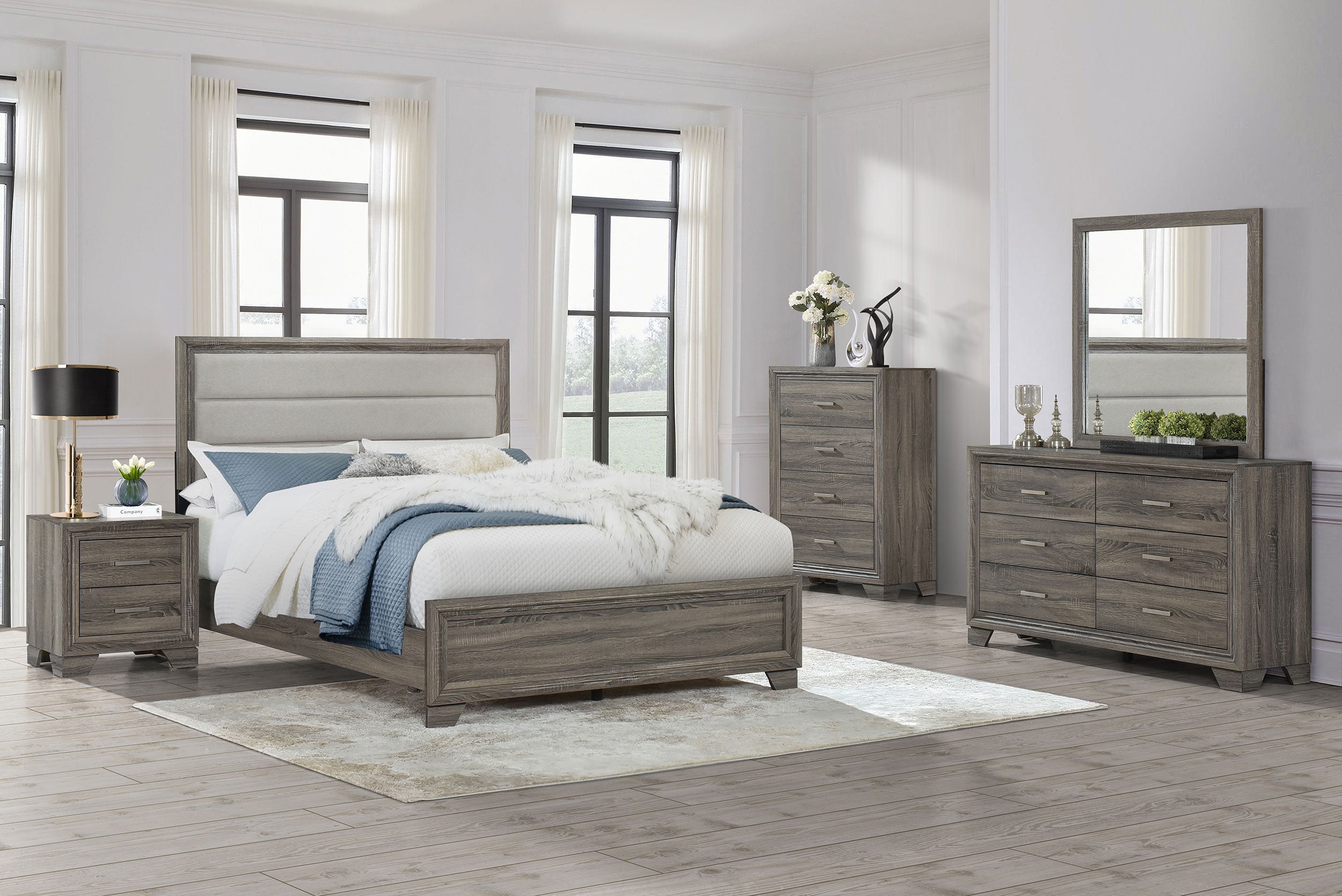 Dar Furniture - Coaster - Wright 5-piece Eastern King Bedroom Set Brown Oak - 223341KE-S5
