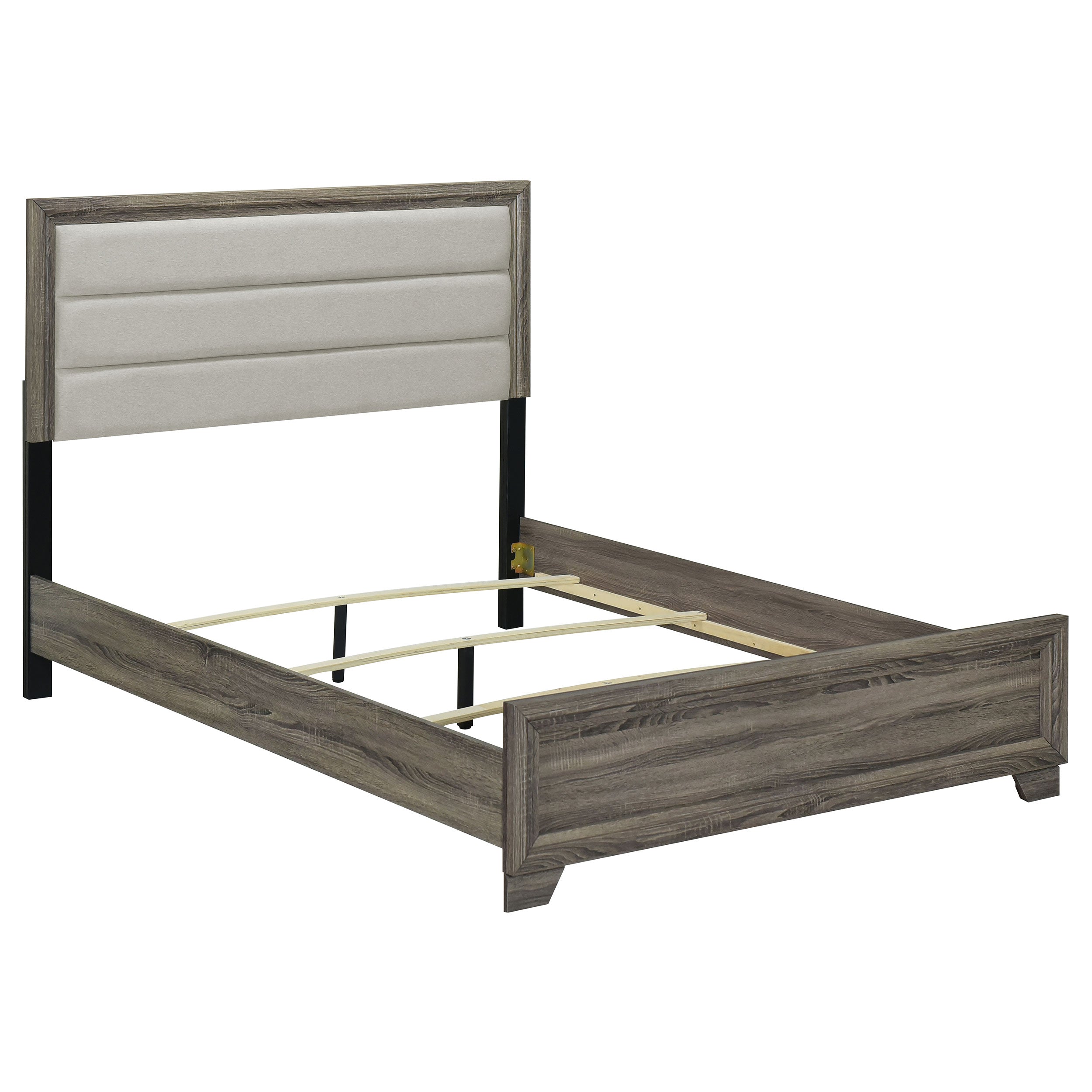 Dar Furniture - Coaster - Wright 52-inch Upholstered California King Bed Brown Oak - 223341KW