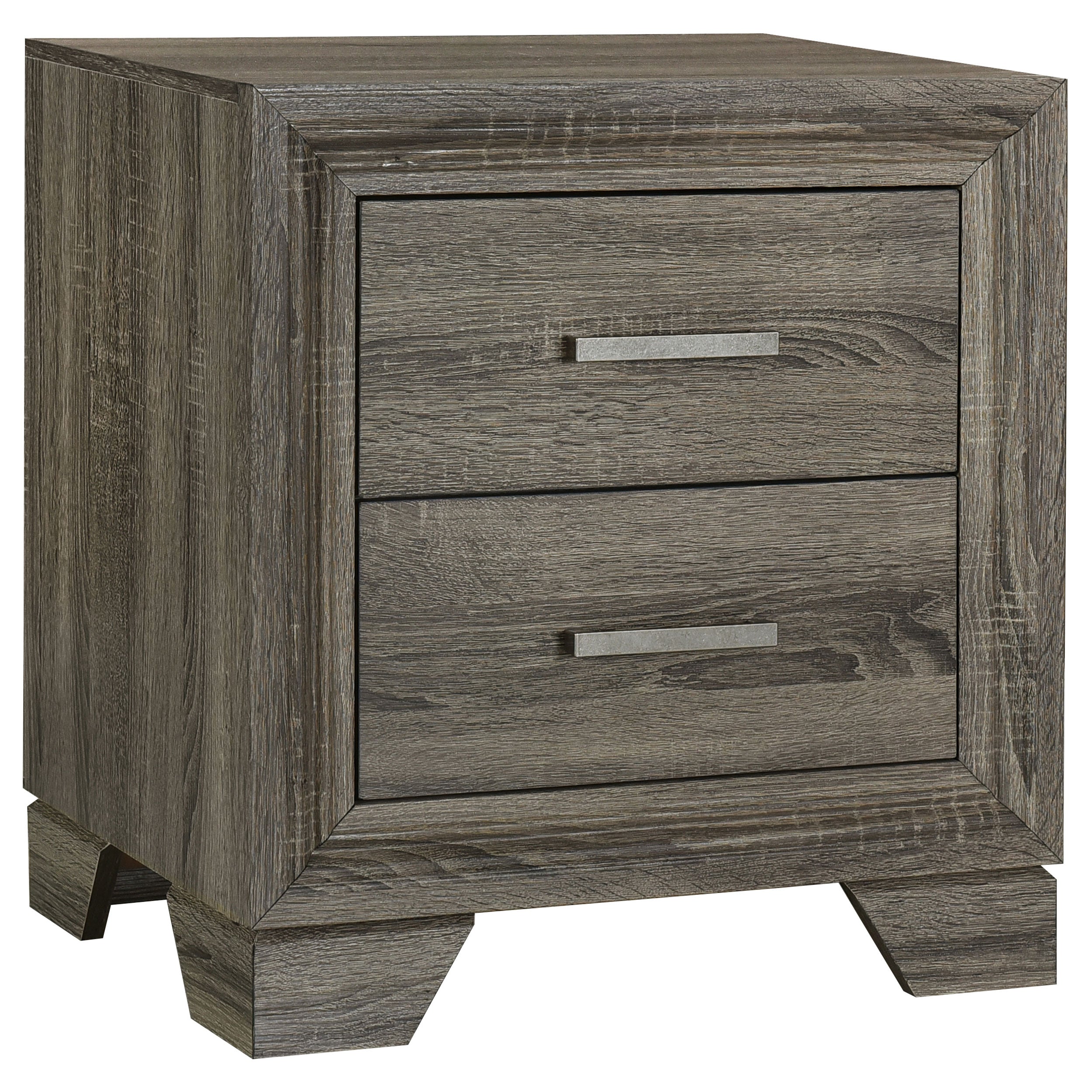 Dar Furniture - Coaster - Wright 2-drawer Nightstand Bedside Table Brown Oak - 223342