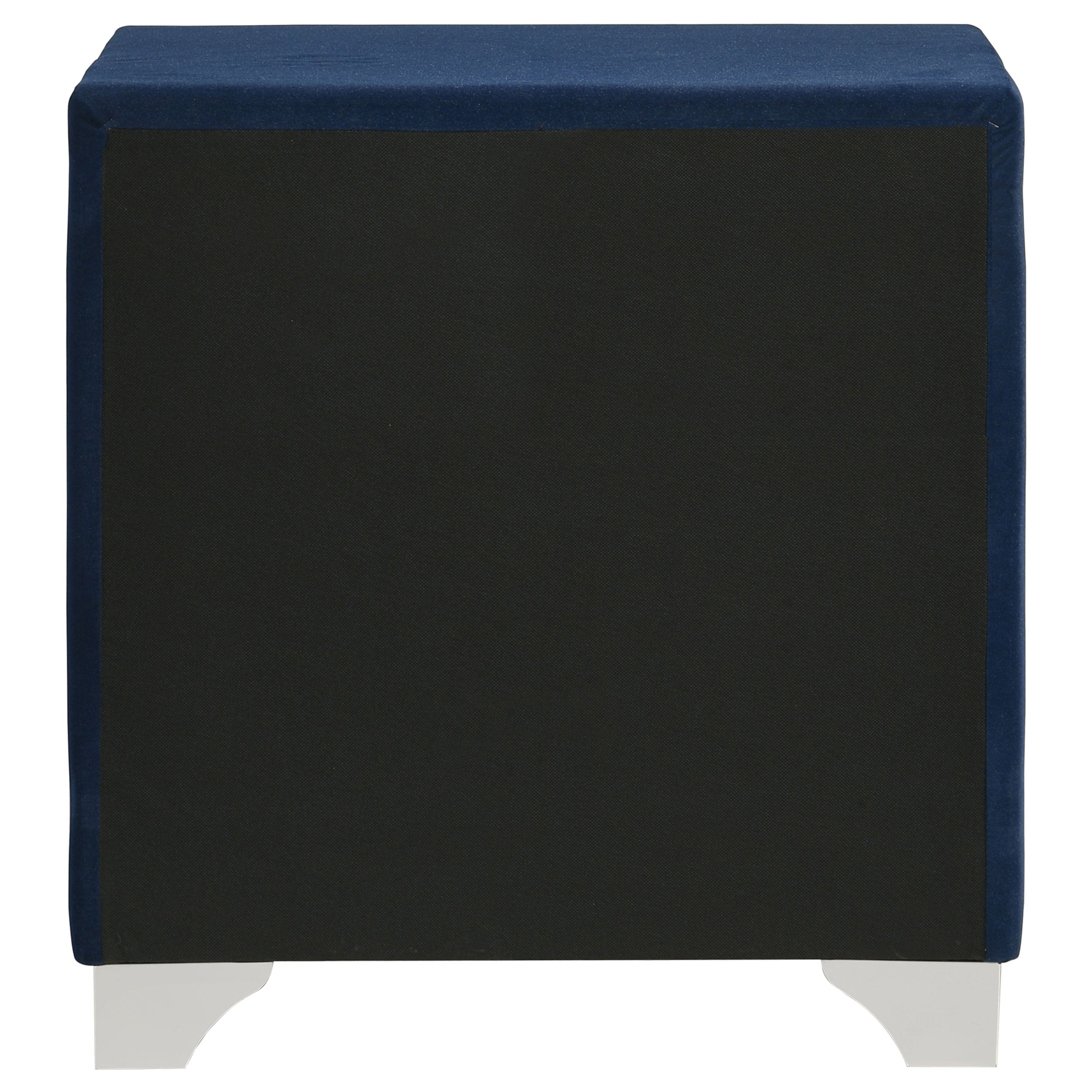 Melody Upholstered 2-drawer Nightstand Pacific Blue